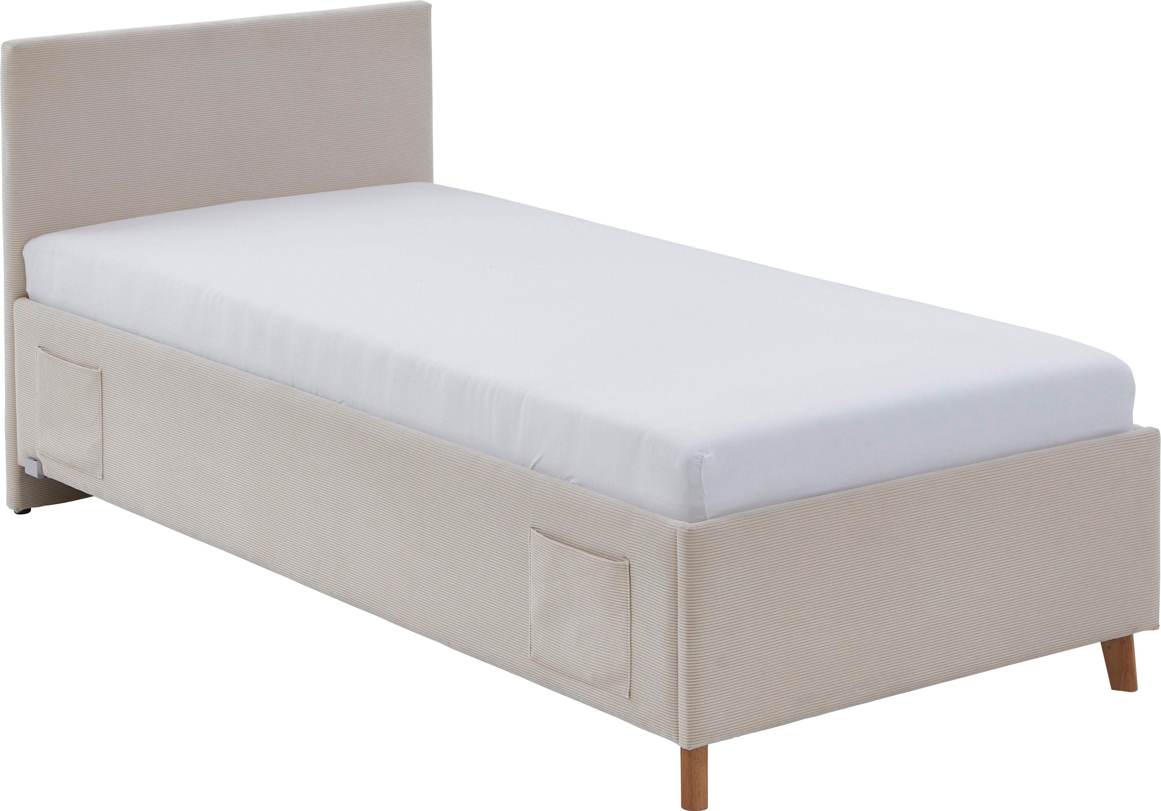 Meise Möbel Kinderbett COOL Polsterbett Beige mit USB-Anschluss