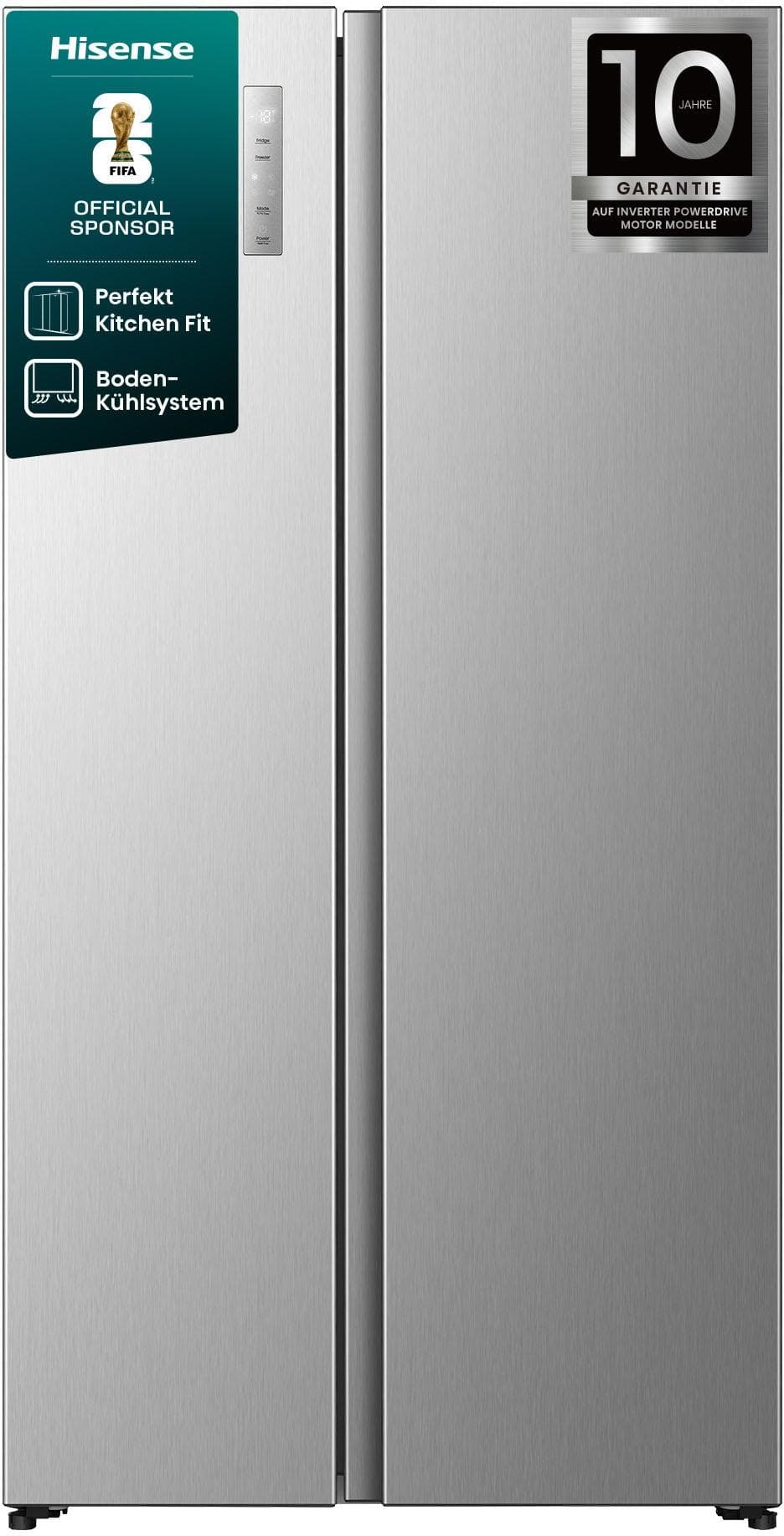 HISENSE Side-by-Side Kühlschrank RS3P538NA Inox