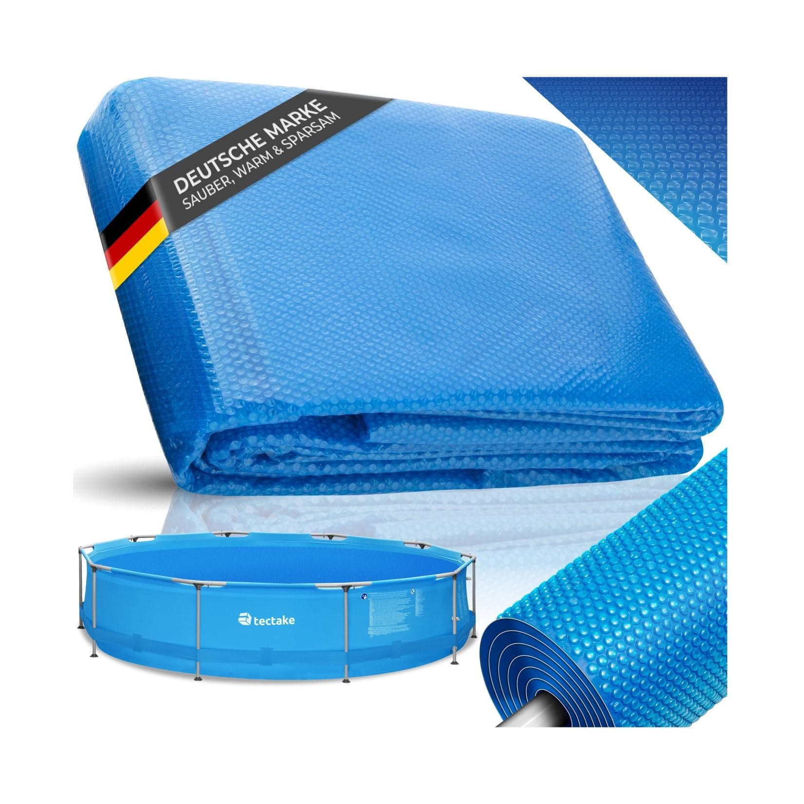 tectake Pool-Solarfolie rund 549 cm Durchmesser