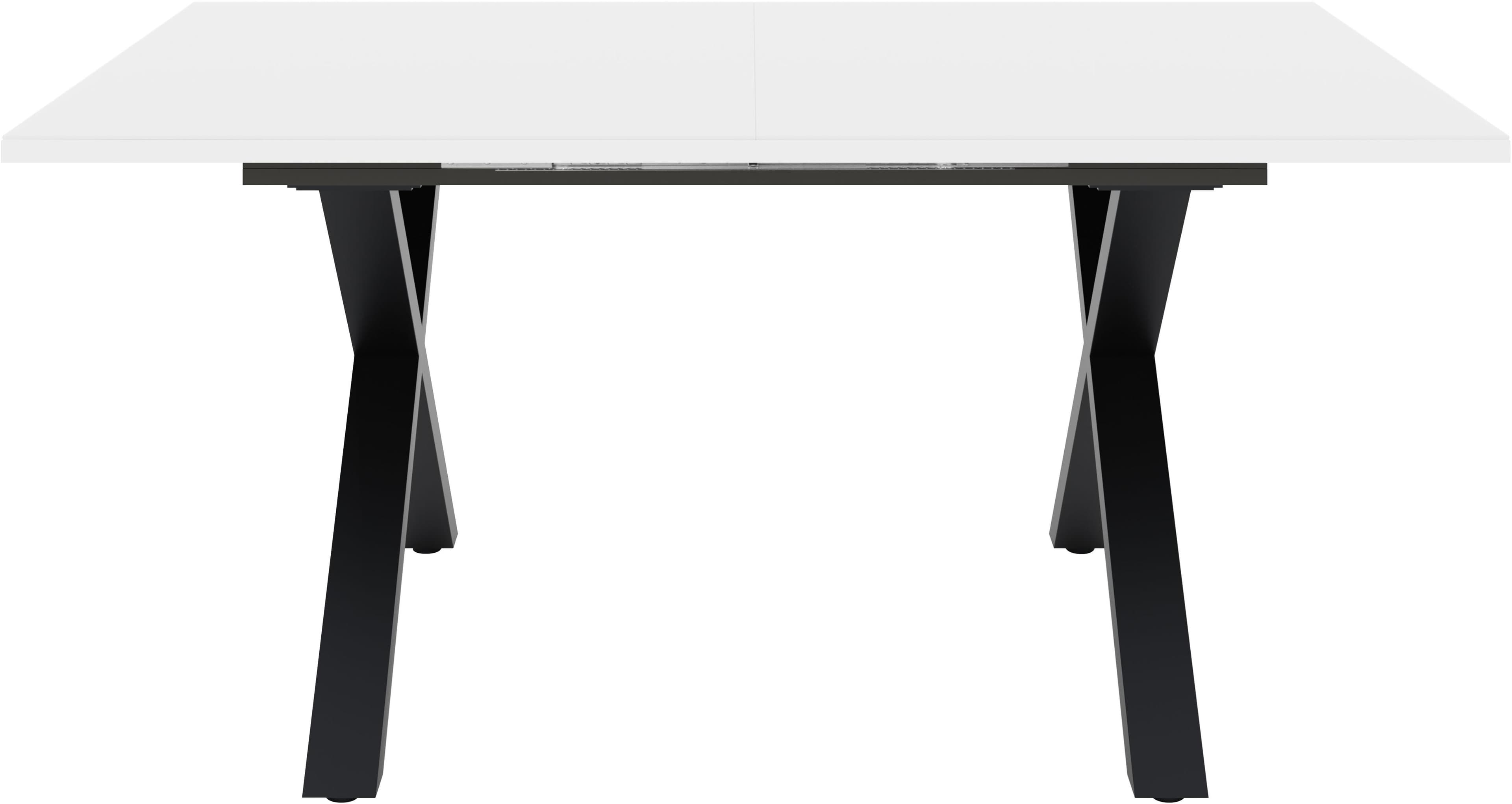 Mäusbacher Esstisch Vitrum ausziehbar Glas Schwarz/Weiß