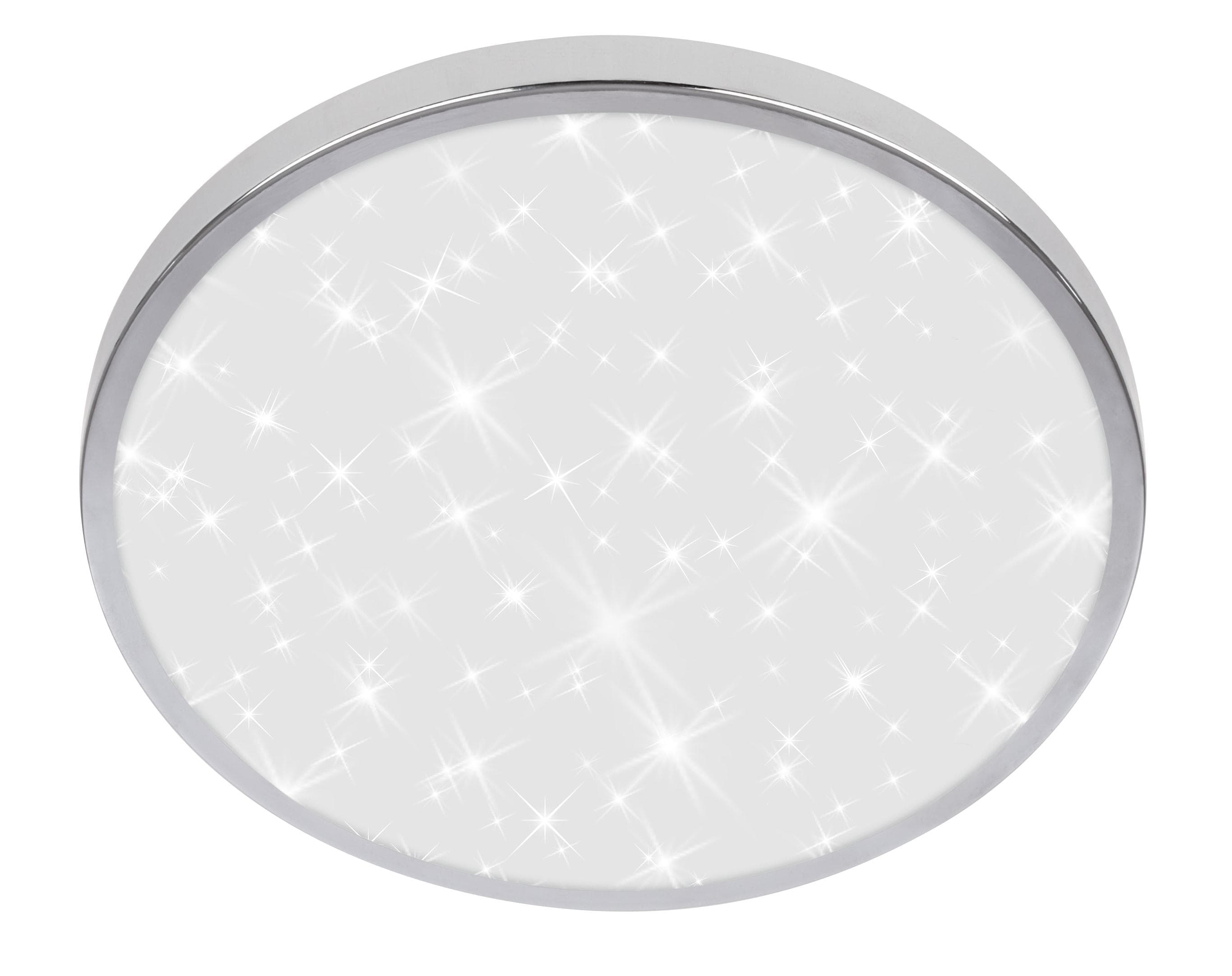 BRILONER LED Deckenleuchte TAK 3933018 Chrom IP44 Sternencover