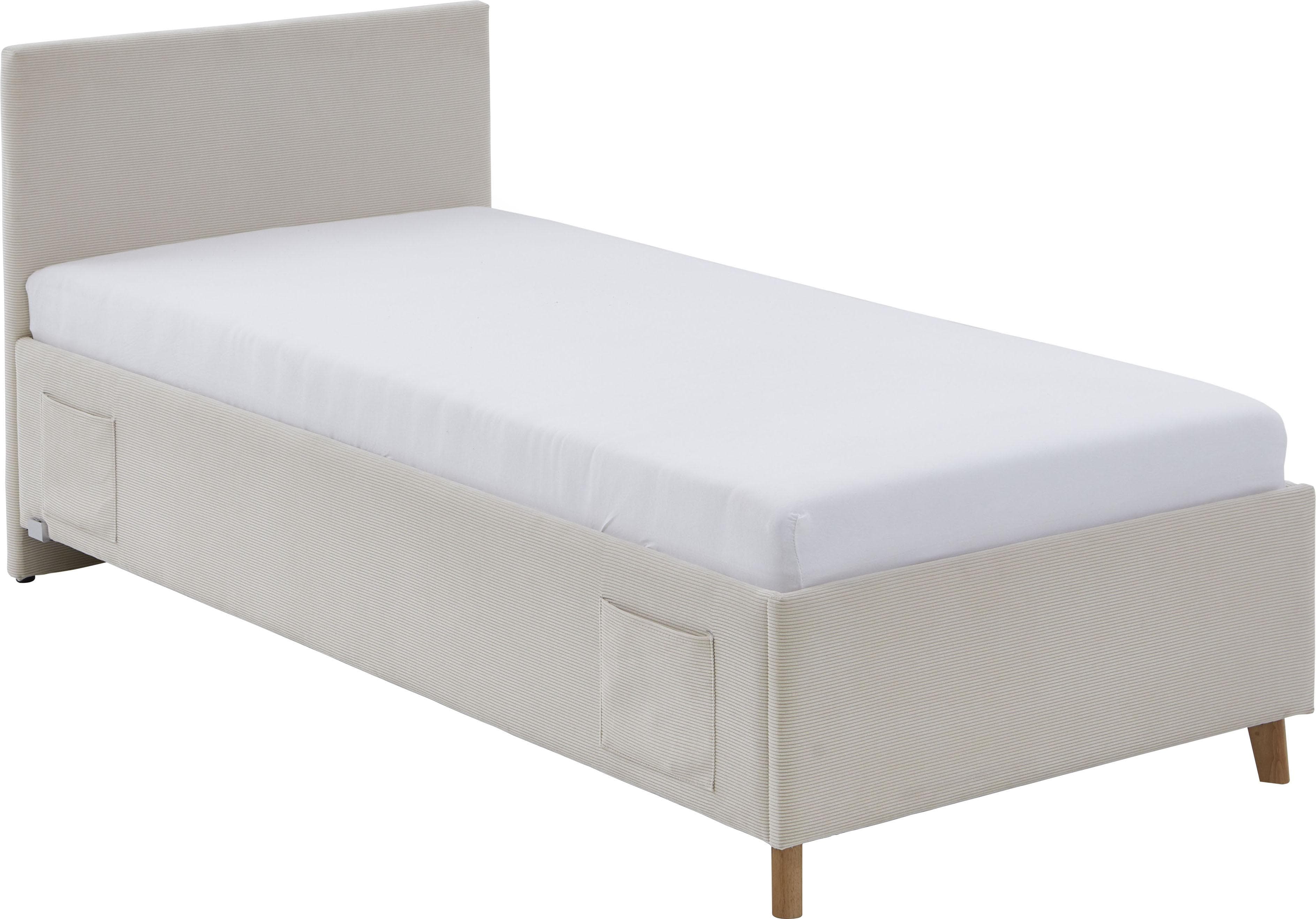 MEISE.MÖBEL Kinderbett COOL Beige mit Bettkasten und USB