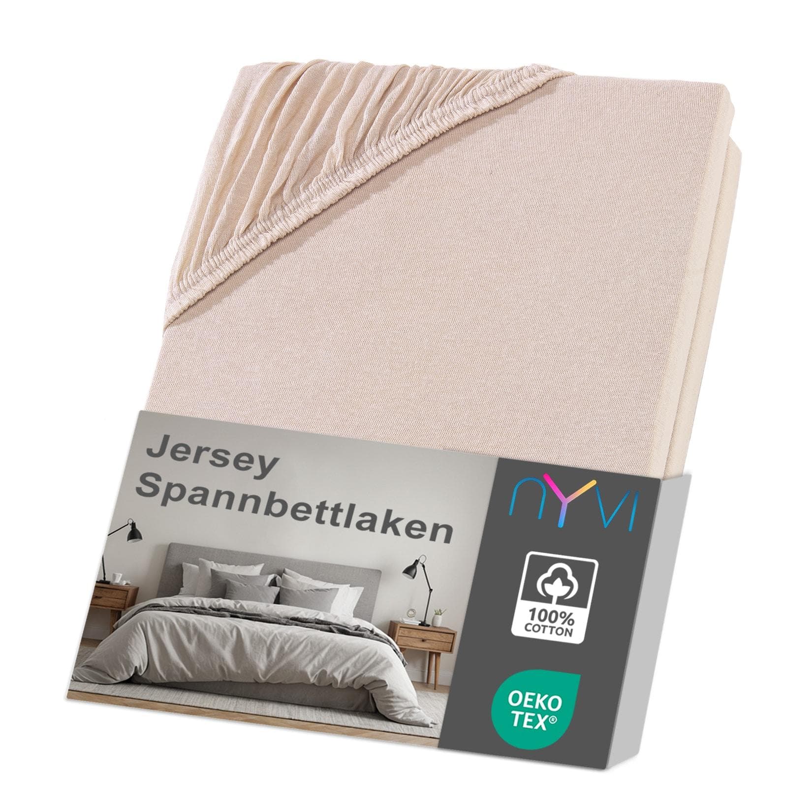 NYVI Jersey Spannbettlaken DreamScience 100% Baumwolle