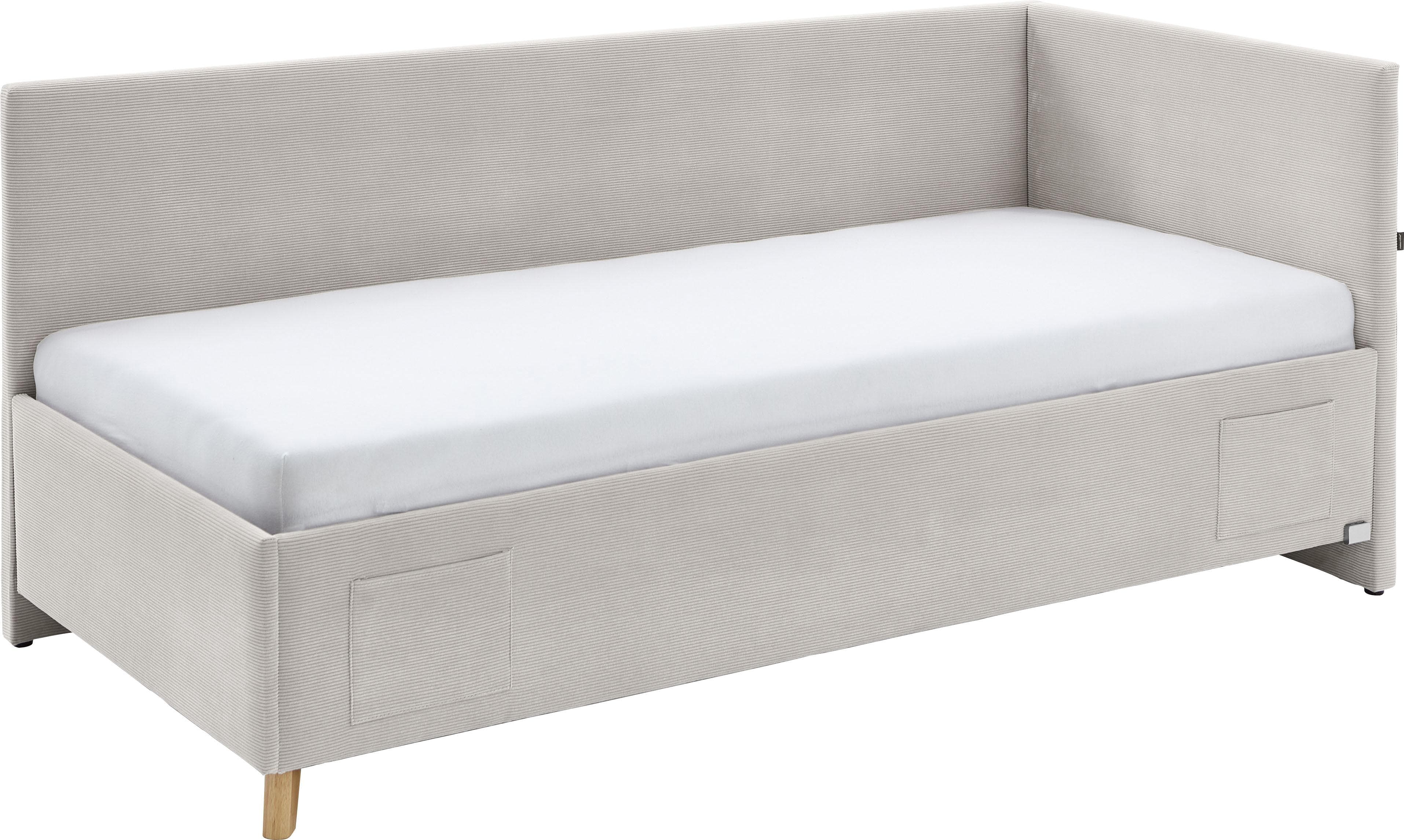 MEISE.MÖBEL Kinderbett COOL II Beige mit Bettkasten & USB