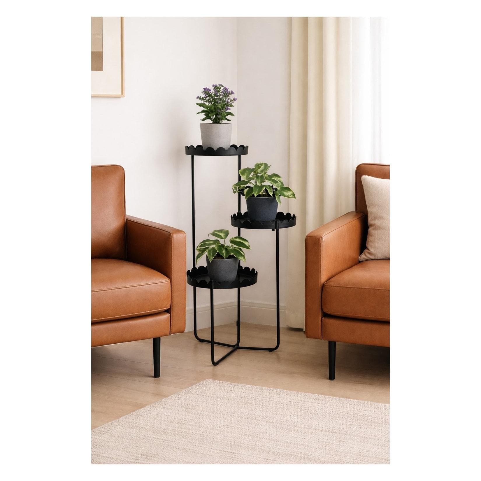 Marktkauf Blumenständer aus Metall Schwarz Modern