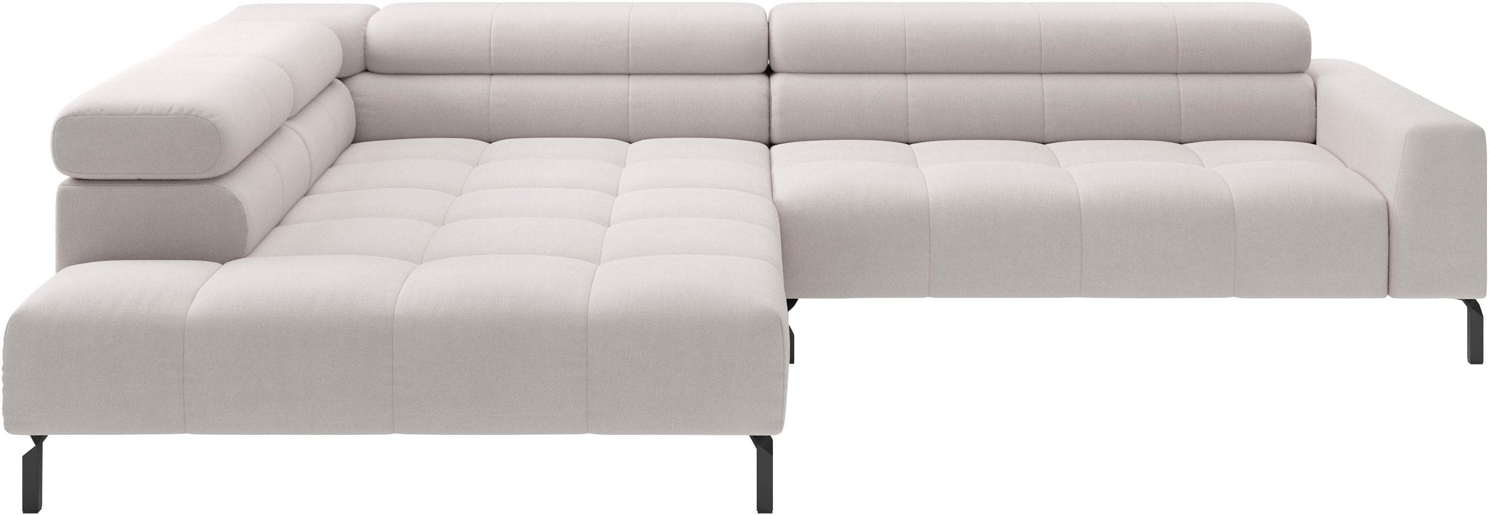 HOME AFFAIRE Ecksofa Cleveland L-Form Weiß Elektrisch