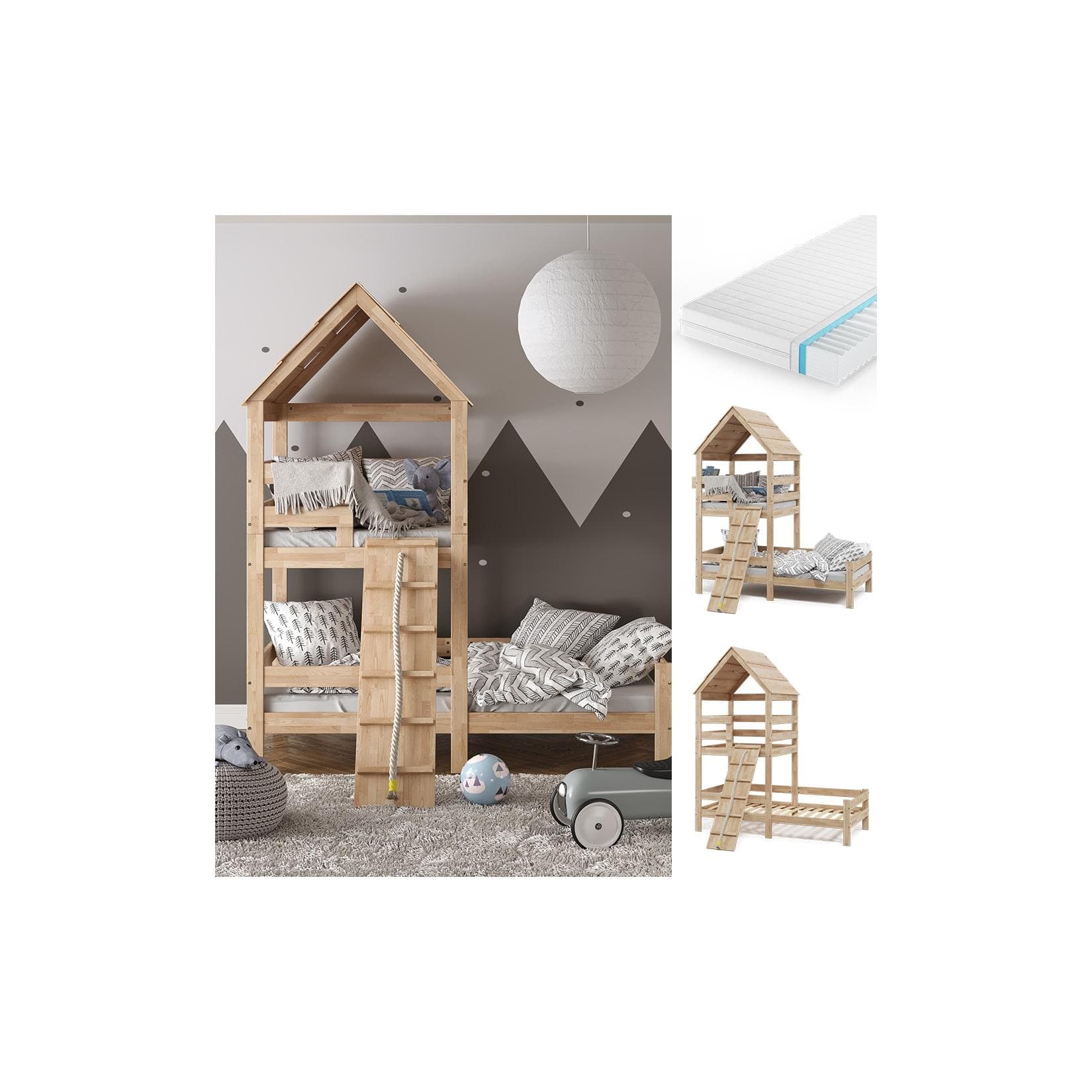 VitaliSpa Kinderbett Teddy 90x200cm mit Matratze