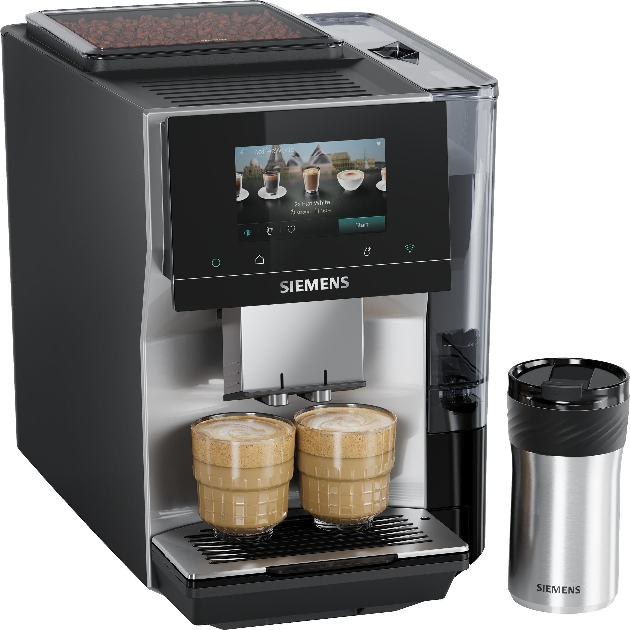 SIEMENS Kaffeevollautomat TP725ET7 EQ700 Inox Silber Metallic