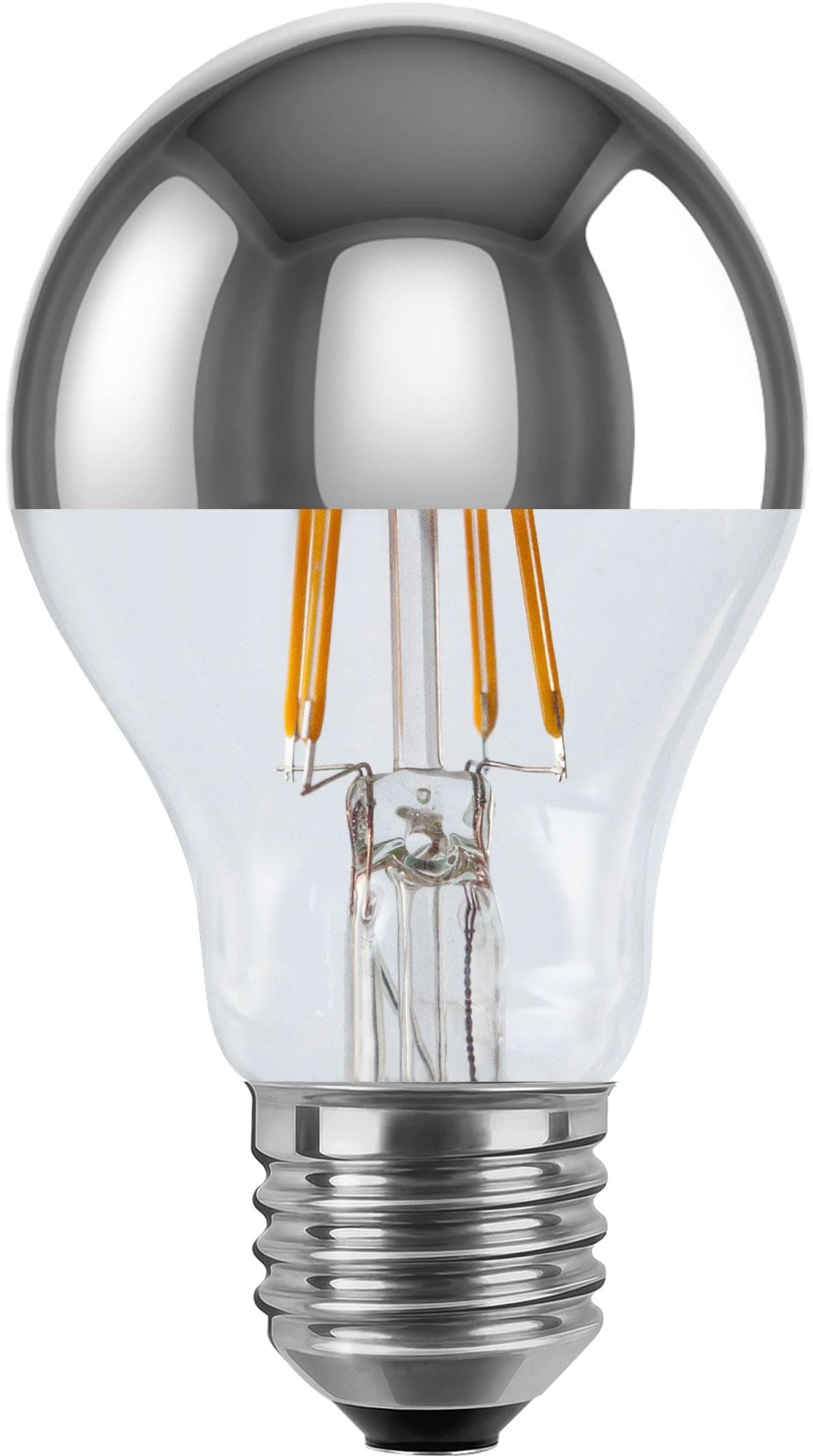 Segula LED Glühlampe Spiegelkopf E27 Warmweiß Dimmbar Silber