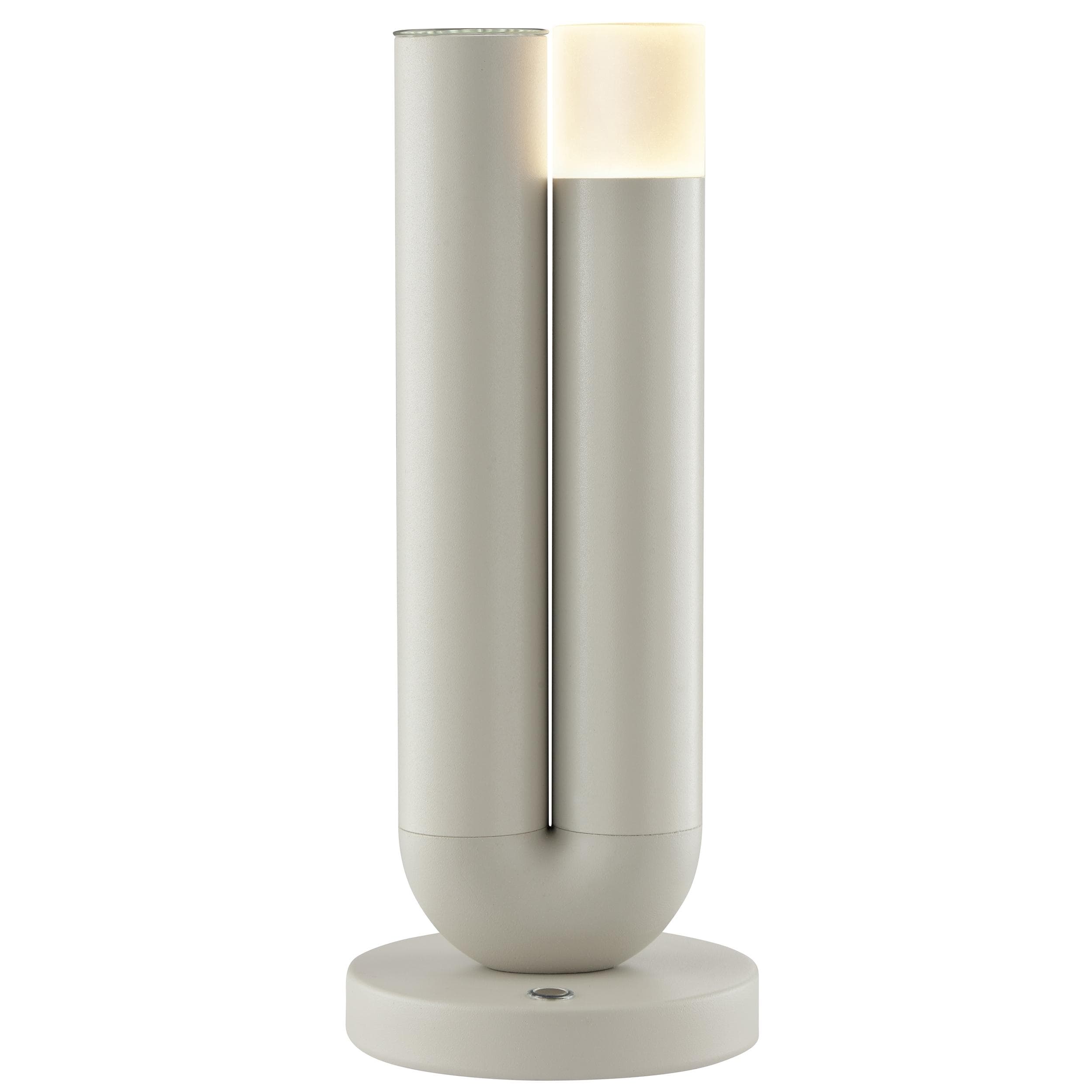 Brilliant LED Tischleuchte Sayu Beige mit Vase