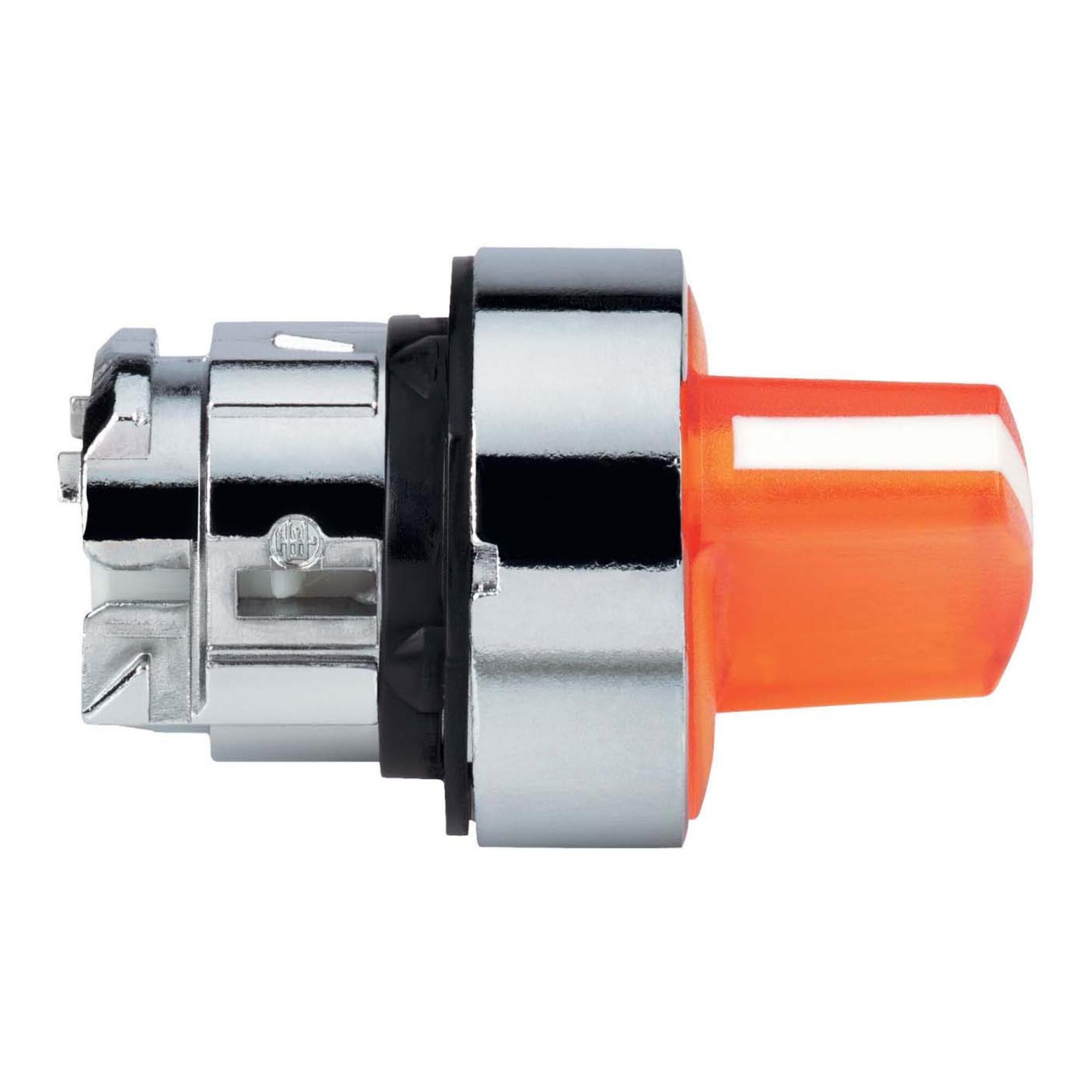 Leuchtwahlschalter Modern Metall Chrom Orange