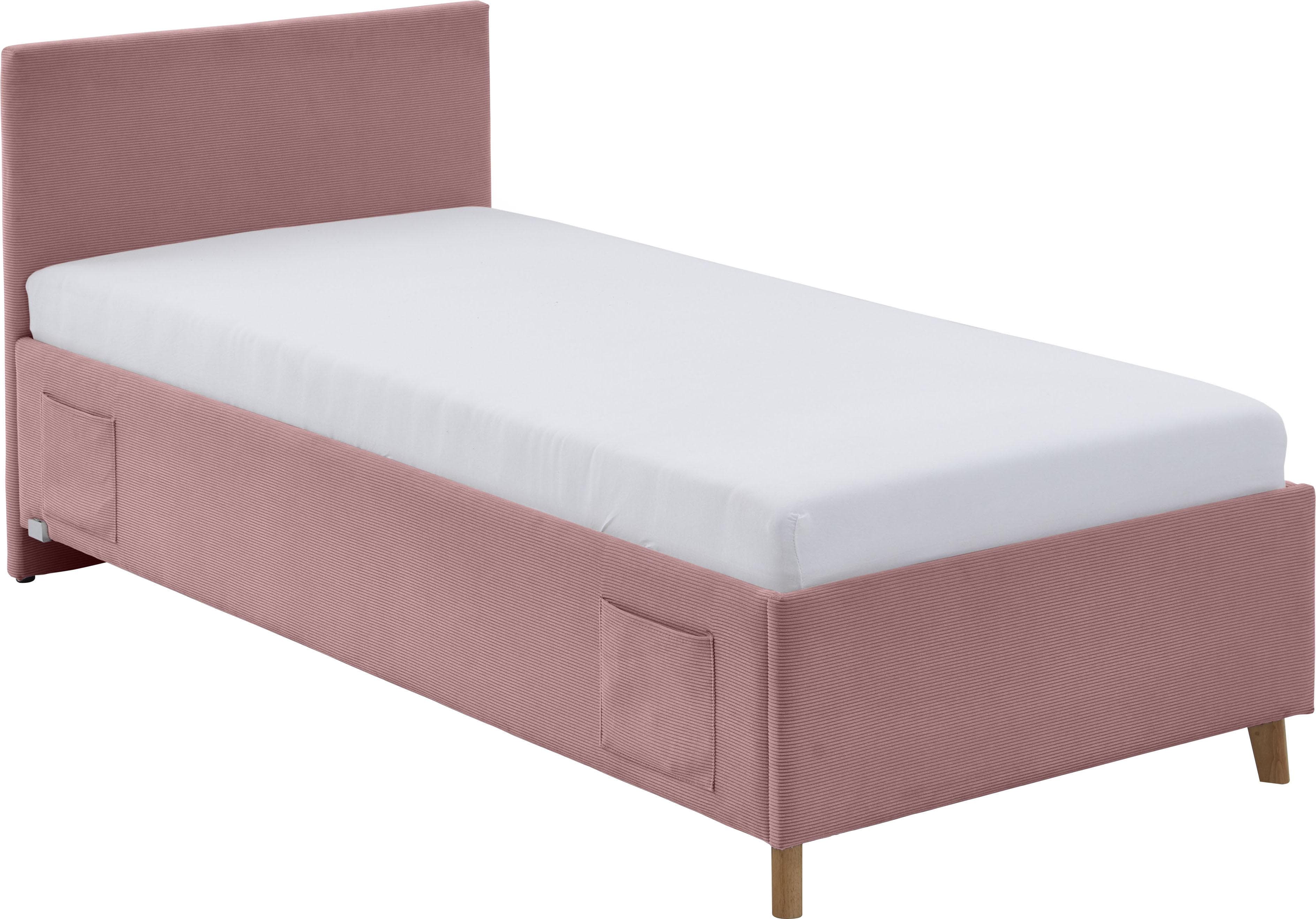 MEISE.MÖBEL Kinderbett COOL Rosa mit Bettkasten und USB-Anschluss