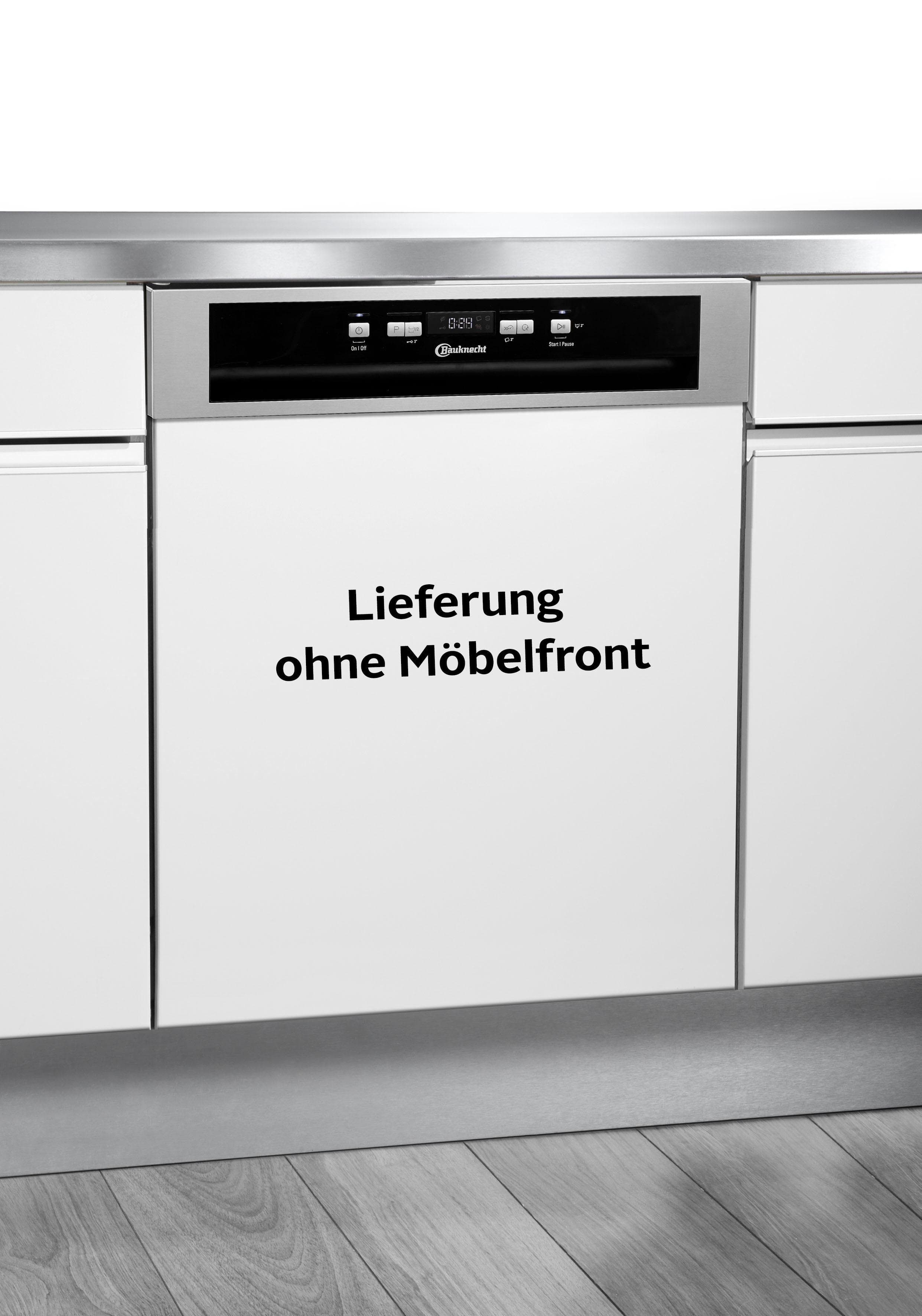 Bauknecht teilintegrierbarer Geschirrspüler OBB ECOSTAR 8460 Silber