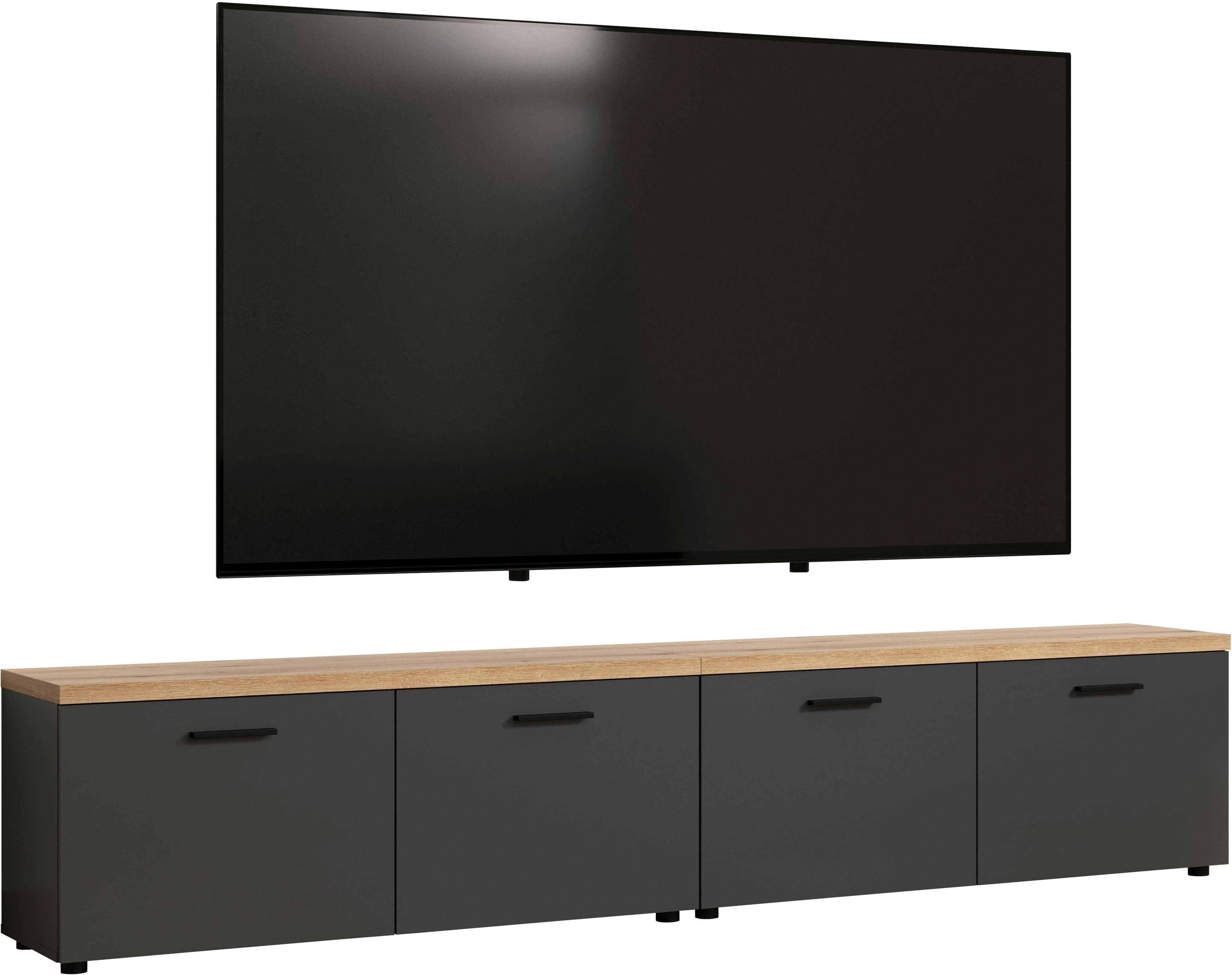 HOME AFFAIRE TV-Wand Bajo Anthrazit Evoke Eiche