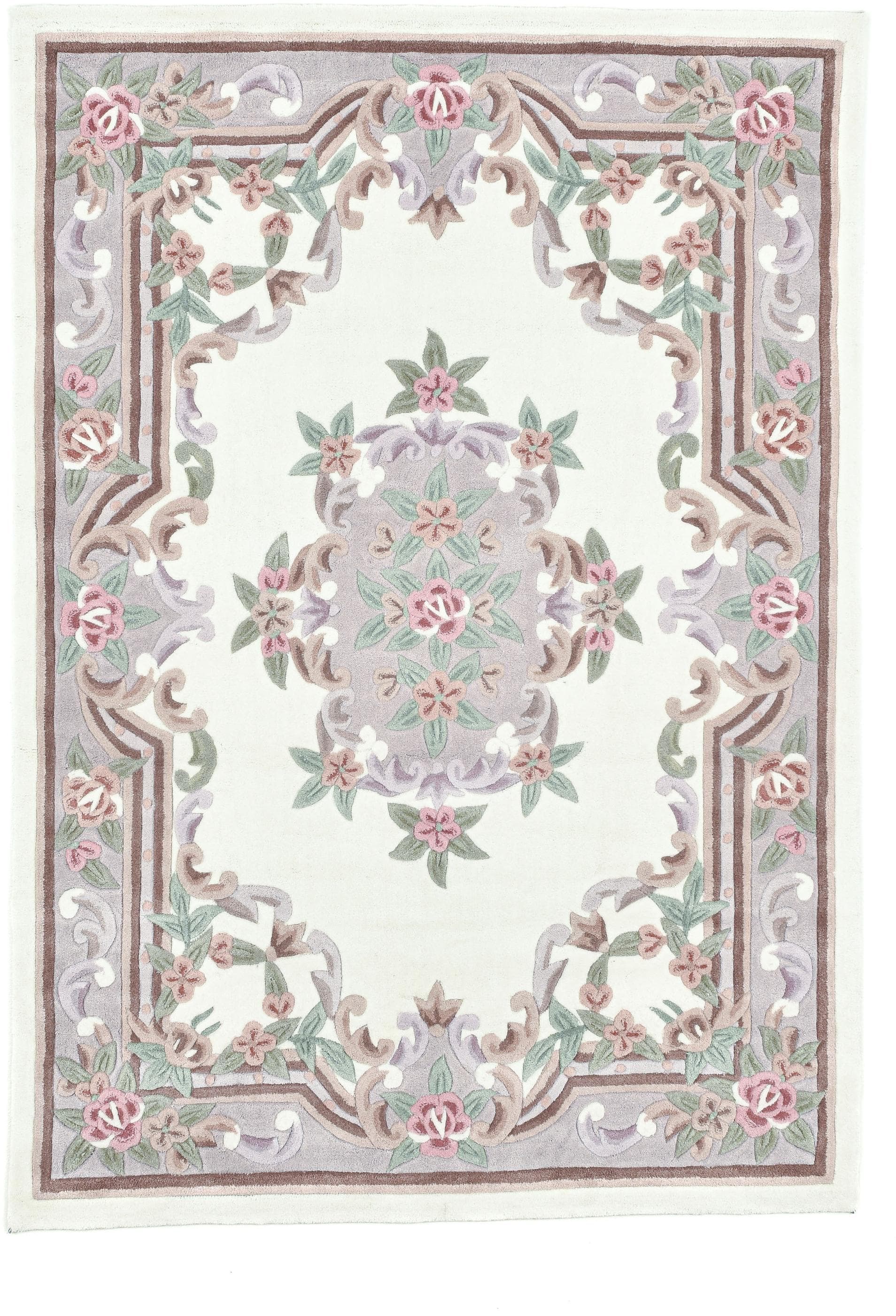 Teppich THEKO Ming Beige Floral Aubusson Design