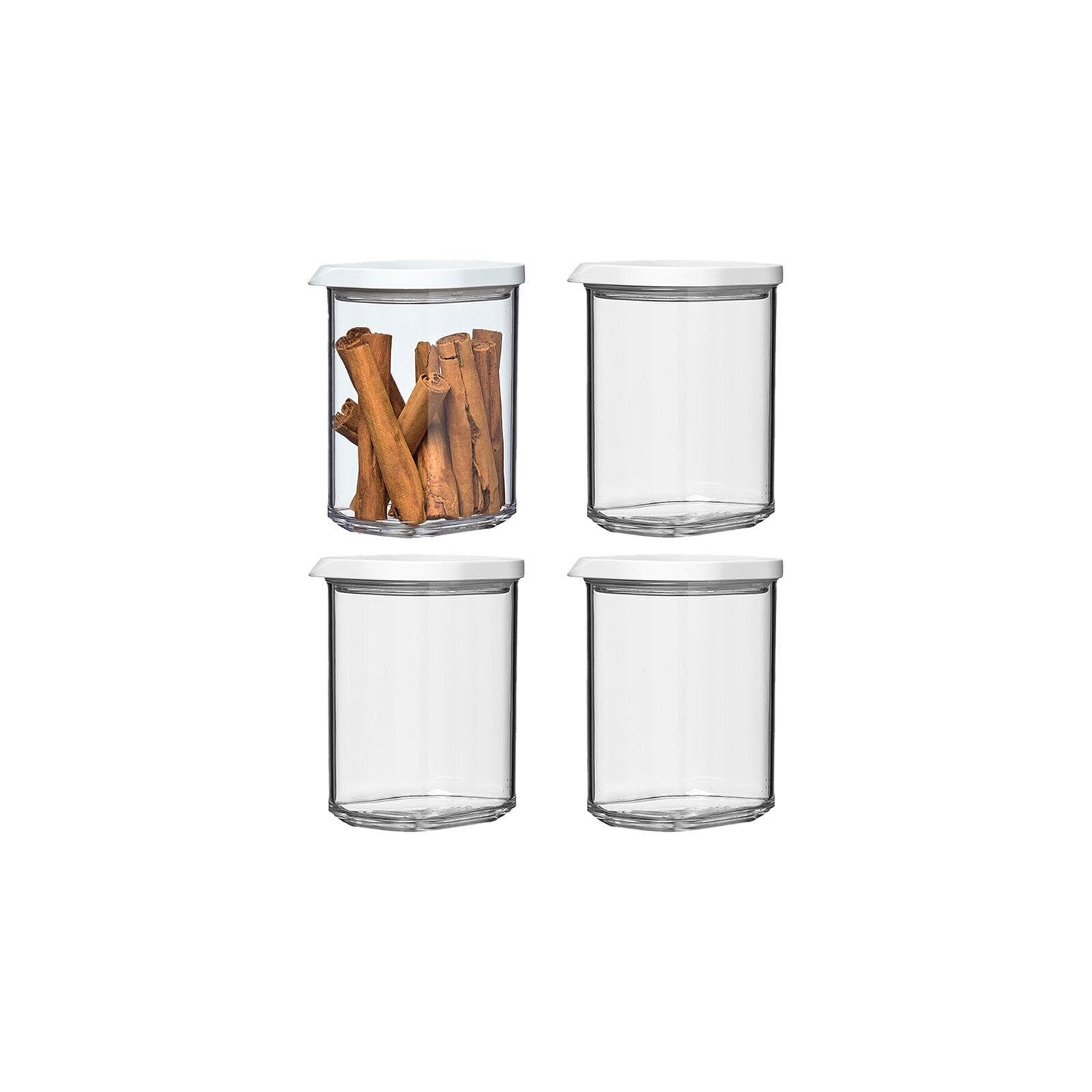 Mepal Vorratsdose Modula 375 ml 4er Set Weiß