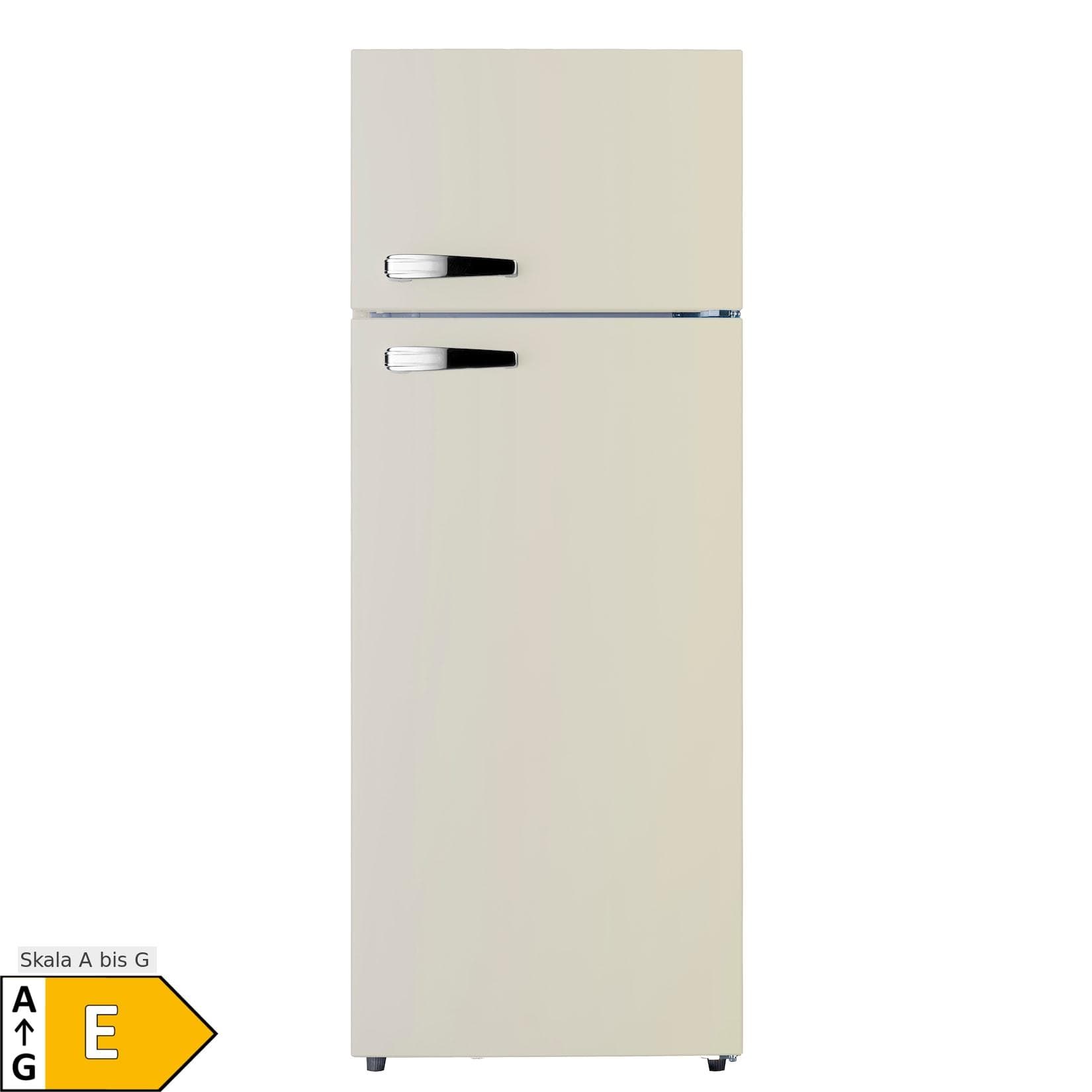 PKM Kühl-Gefrierkombination GK210-2 CR Retro Creme 206L