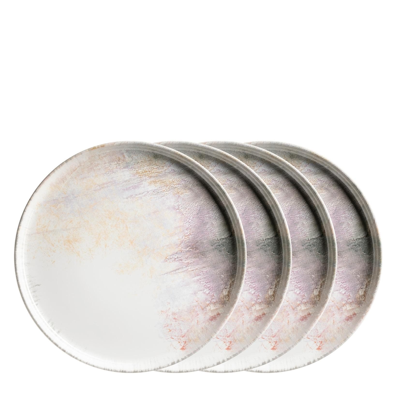 Mäser Platzteller-Set Steinzeug Aquarellia Weiß Lila