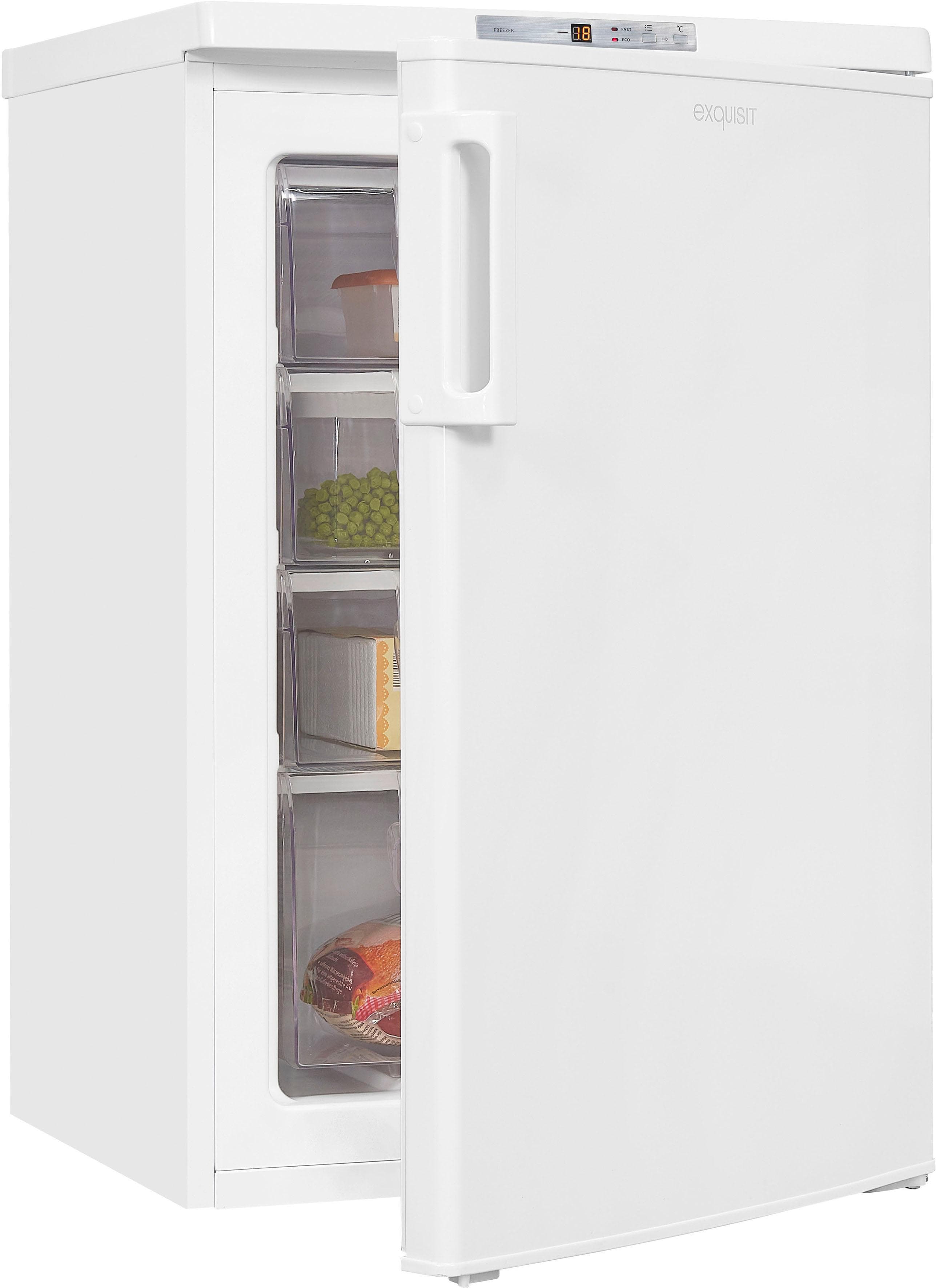 EXQUISIT Gefrierschrank GS80-HE-040D Weiß 4-Sterne 91L