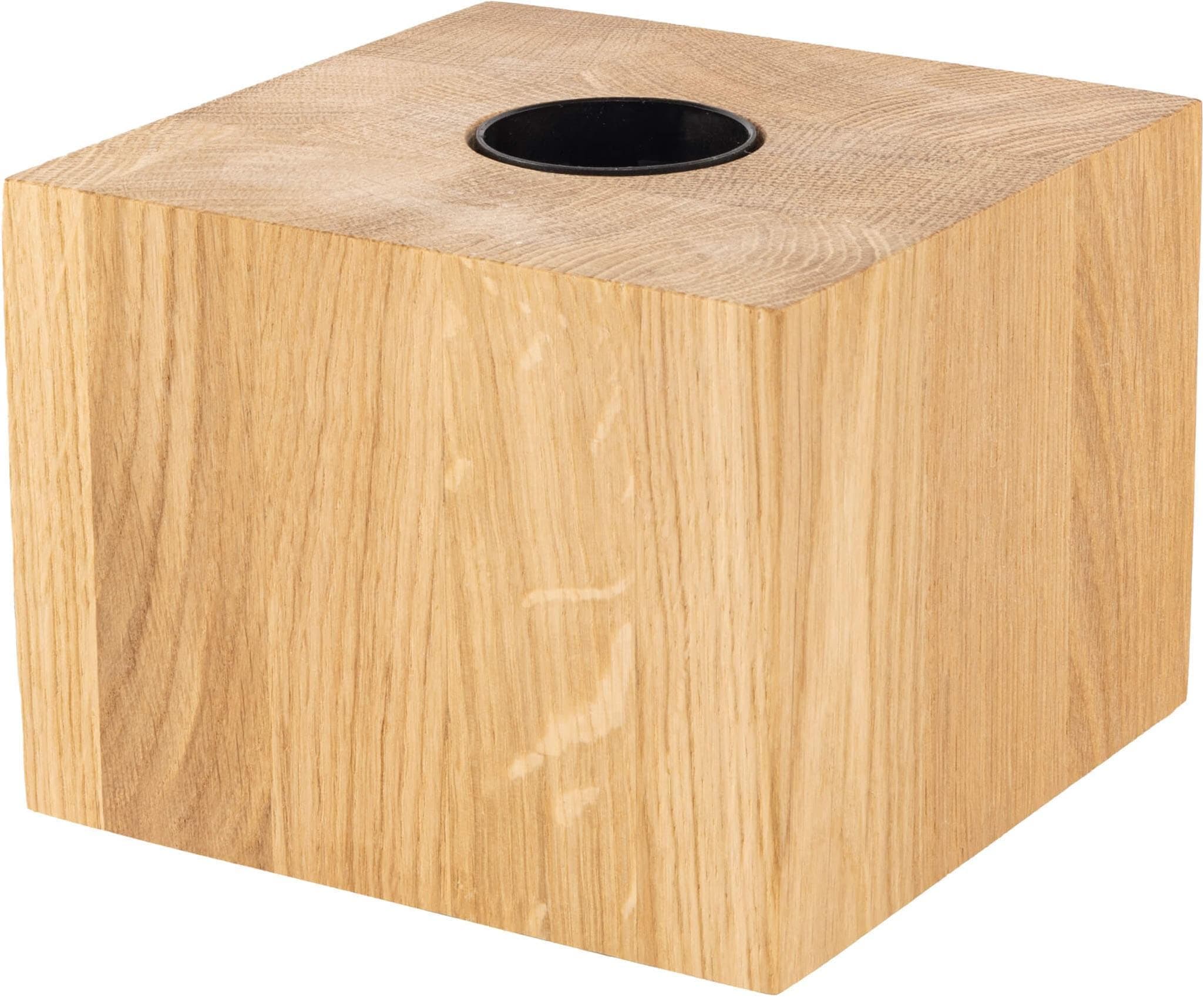 SEGULA Tischleuchte Cozy Eiche geölt Würfelform E27