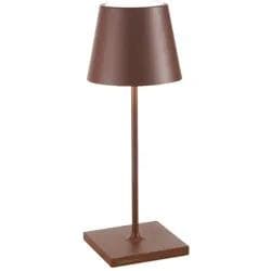Zafferano Poldina Pro Mini Tischleuchte Rost 30 cm Akkuleuchte