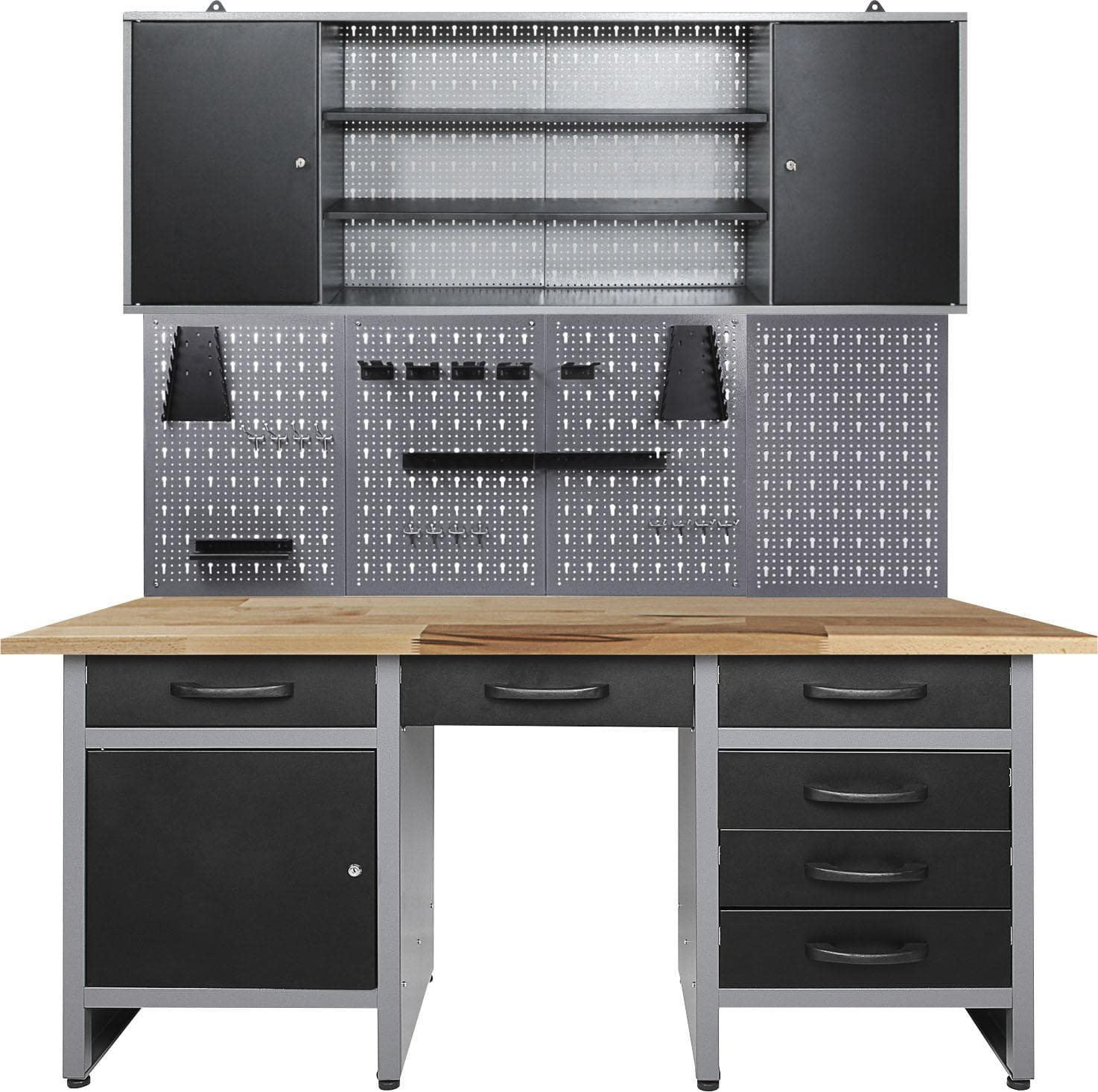 ONDIS24 Werkstatt-Set Harry Metall Anthrazit Grau Schwarz