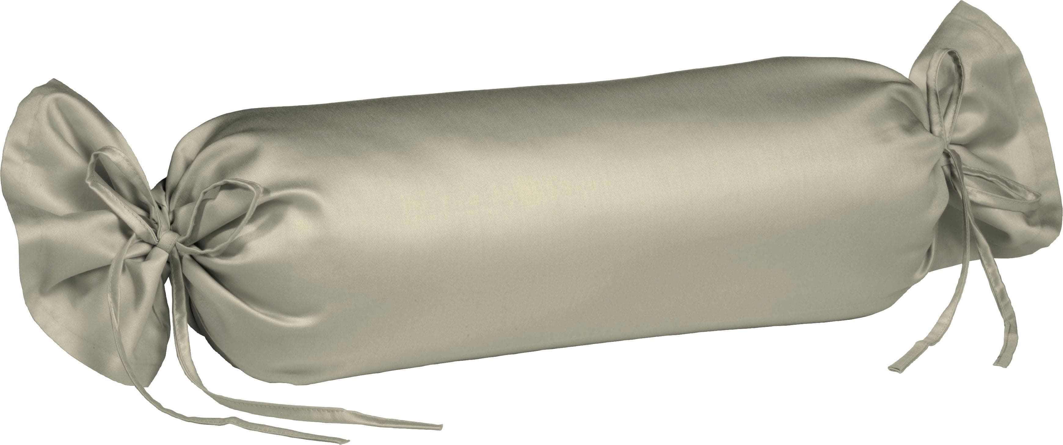 Fleuresse Nackenrollenbezug Colours Grau Mako-Satin 100% Baumwolle