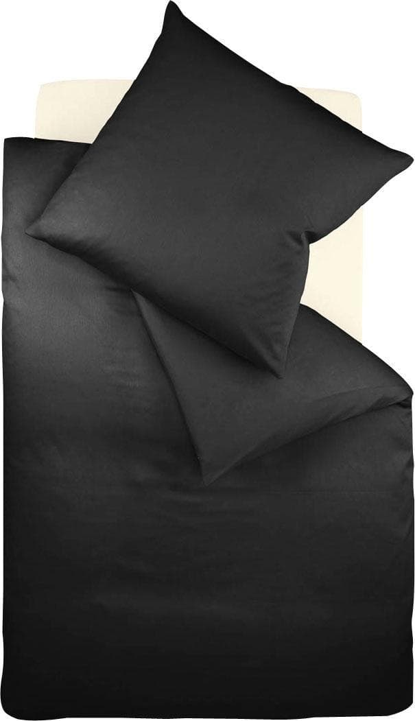 Fleuresse Bettwäsche Mako-Satin Schwarz 155x200 cm