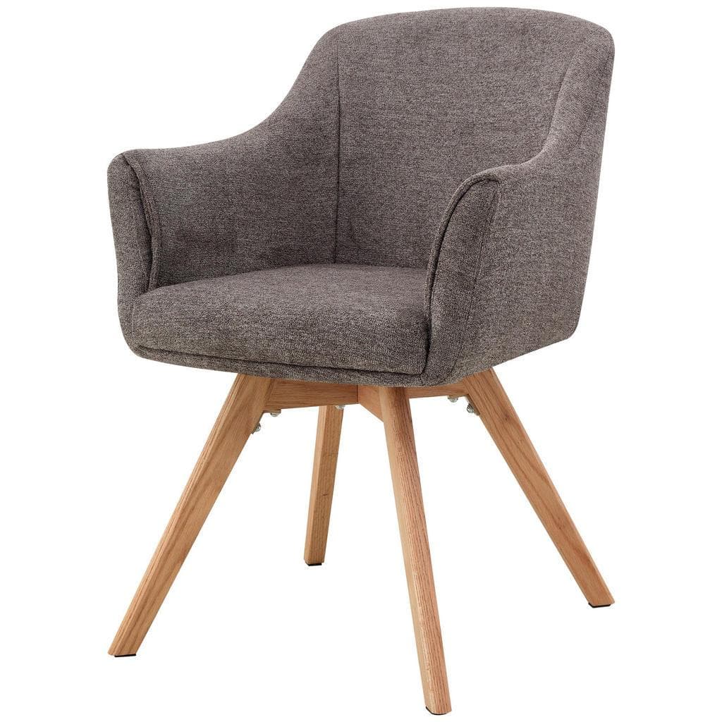 Livetastic Armlehnstuhl Braun 360° drehbar Holz Metall