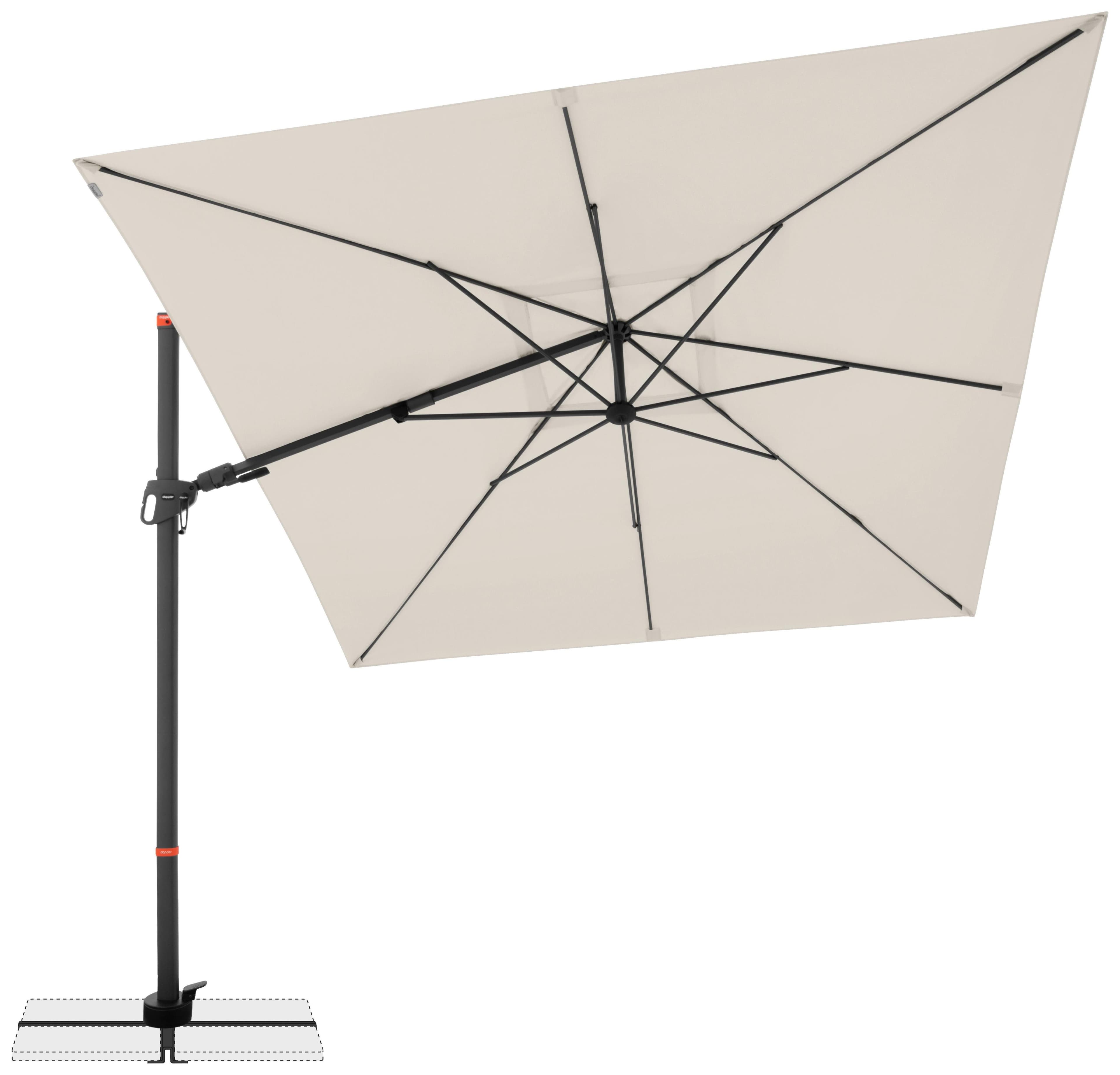 Doppler Ampelschirm Myzone Anthrazit/Naturfarben ca. 280cm