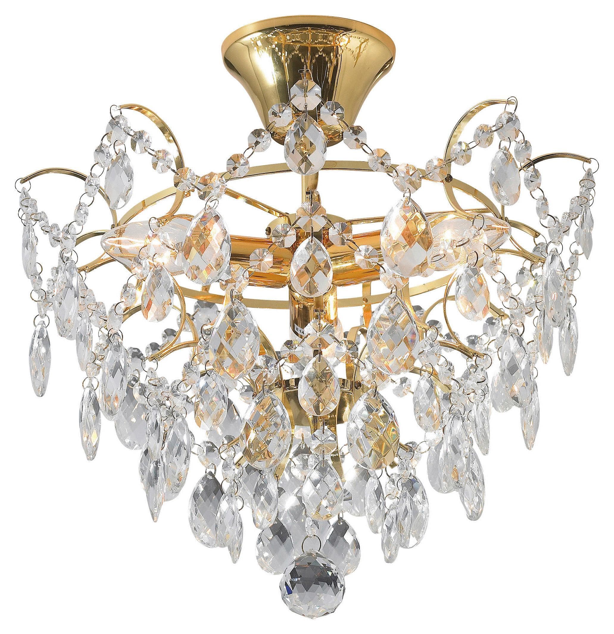 Deckenleuchte Rosendal Ø 36 cm Gold Kristall