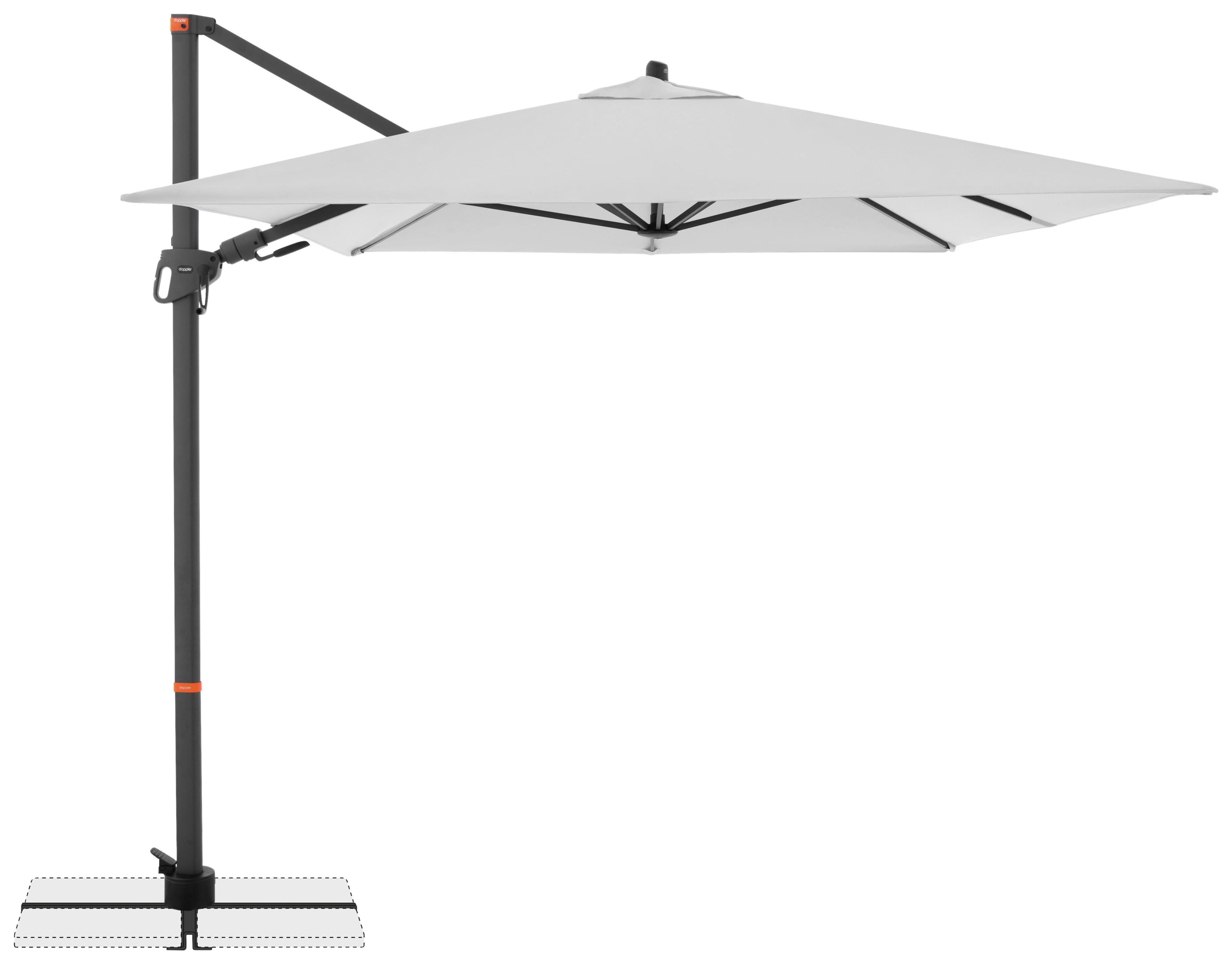 Doppler Ampelschirm Myzone Hellgrau ca. 320x240cm