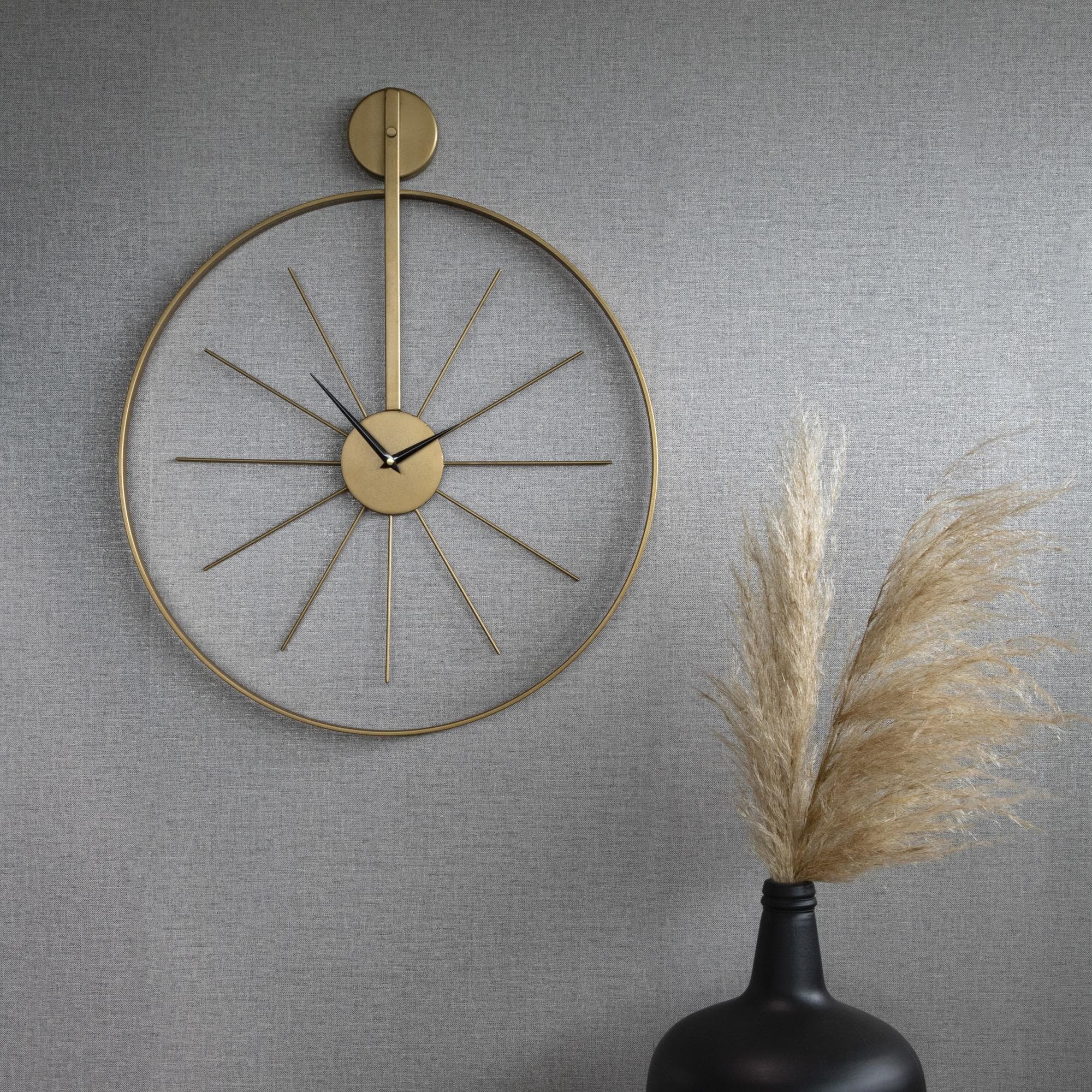 Art for the Home Luxus Wanduhr Rund Gold