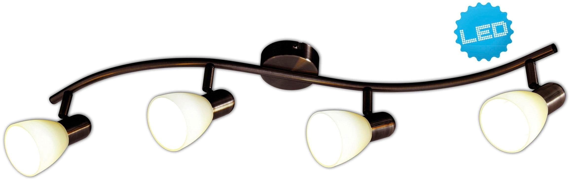 NÄVE LED Deckenspot Mestre Braun 4er LED Wand- und Deckenspot