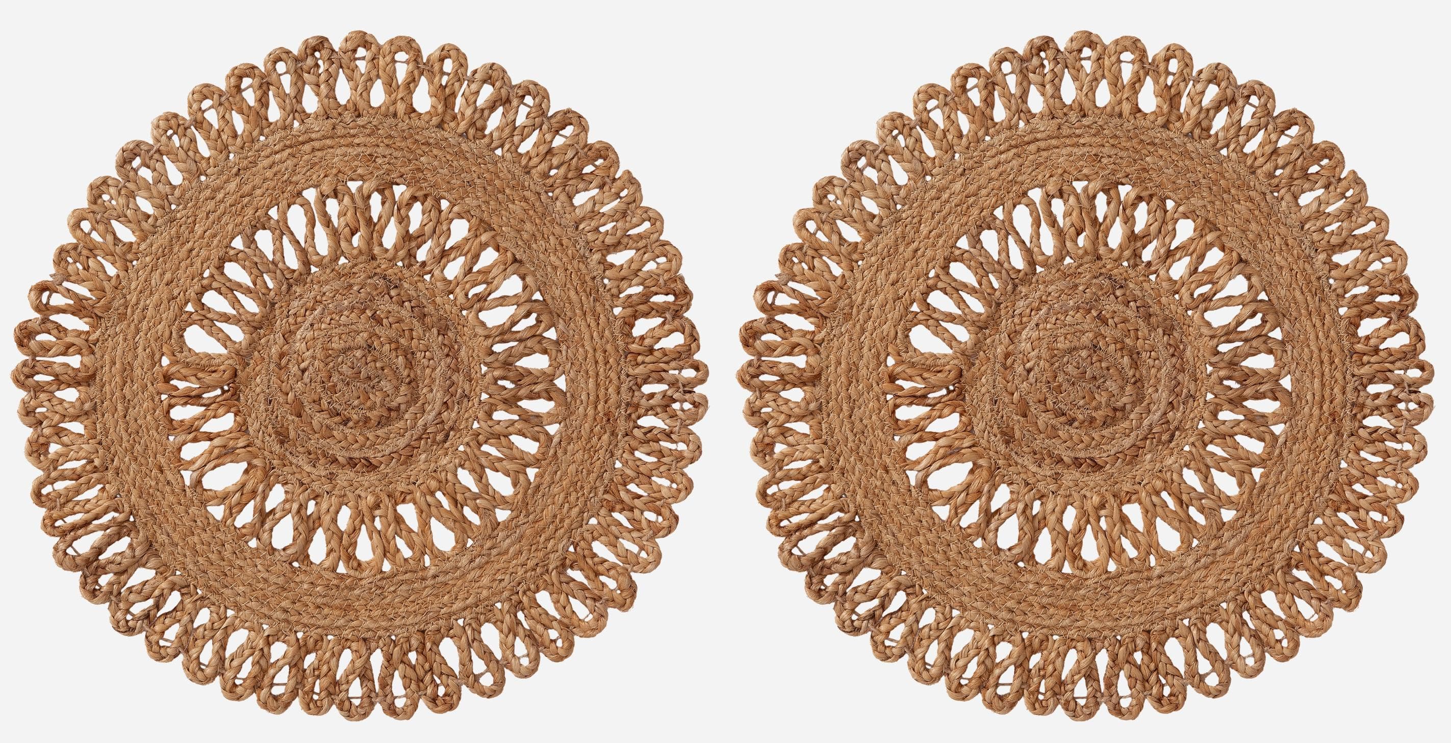my home Platzset Aimka 2er-Set 35x35 cm Jute
