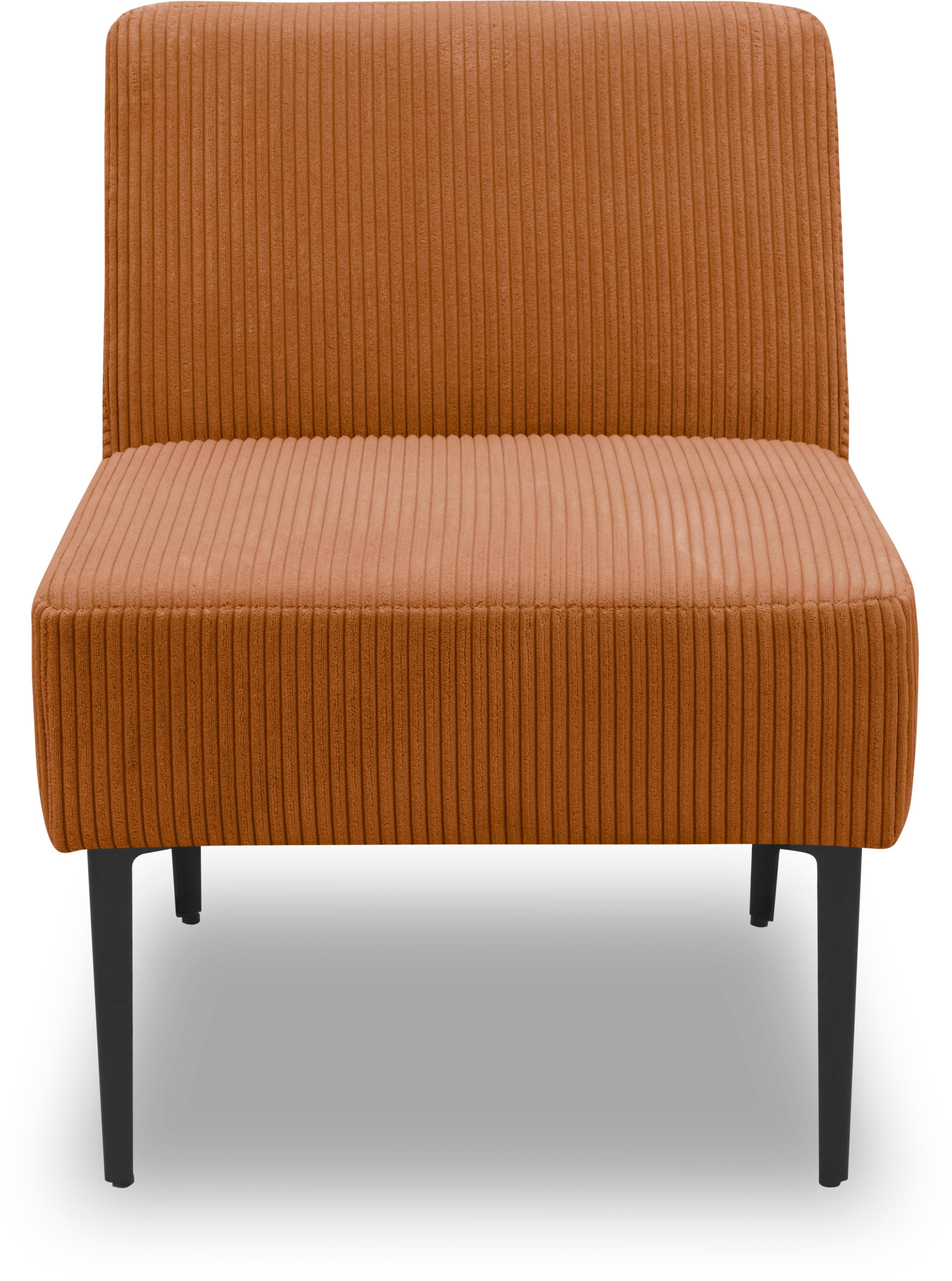 DOMO COLLECTION Sessel Terrakotta Cord-Bezug Modern