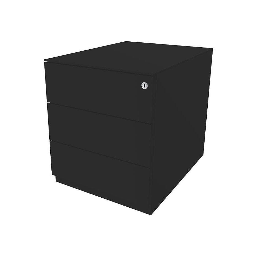 BISLEY Rollcontainer Note™ 3 Schubladen Schwarz Stahl