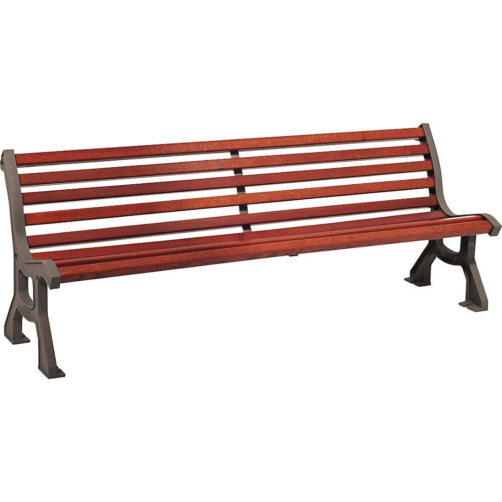 PROCITY Holzsitzbank LUBLIN Mahagoni/Grau