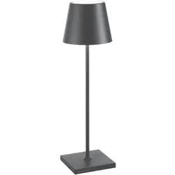 Zafferano Poldina Pro Akkuleuchte 38 cm Dunkelgrau