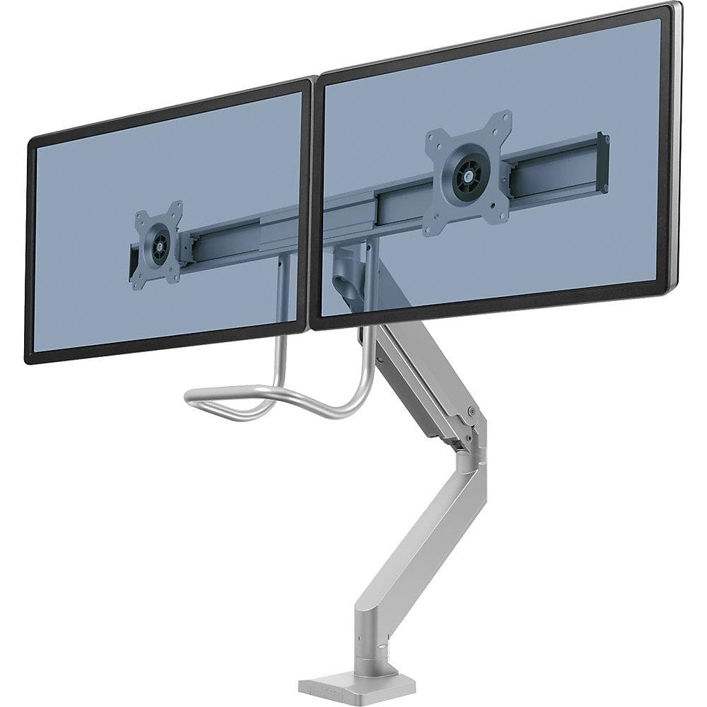 Fellowes Eppa Crossbar Monitorarm Silber