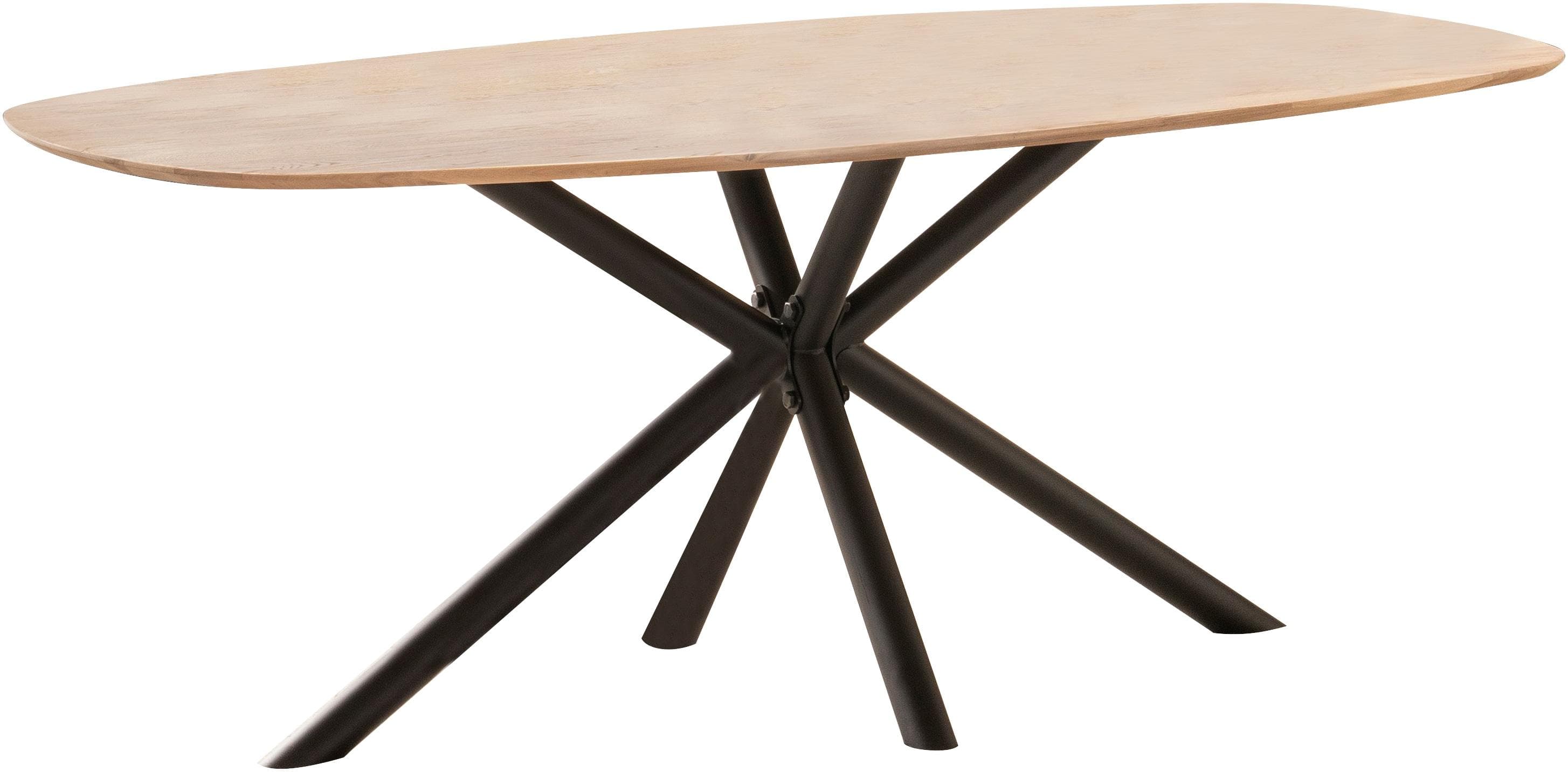 HOME AFFAIRE Esstisch Vermont Massivholz Eiche Schwarz