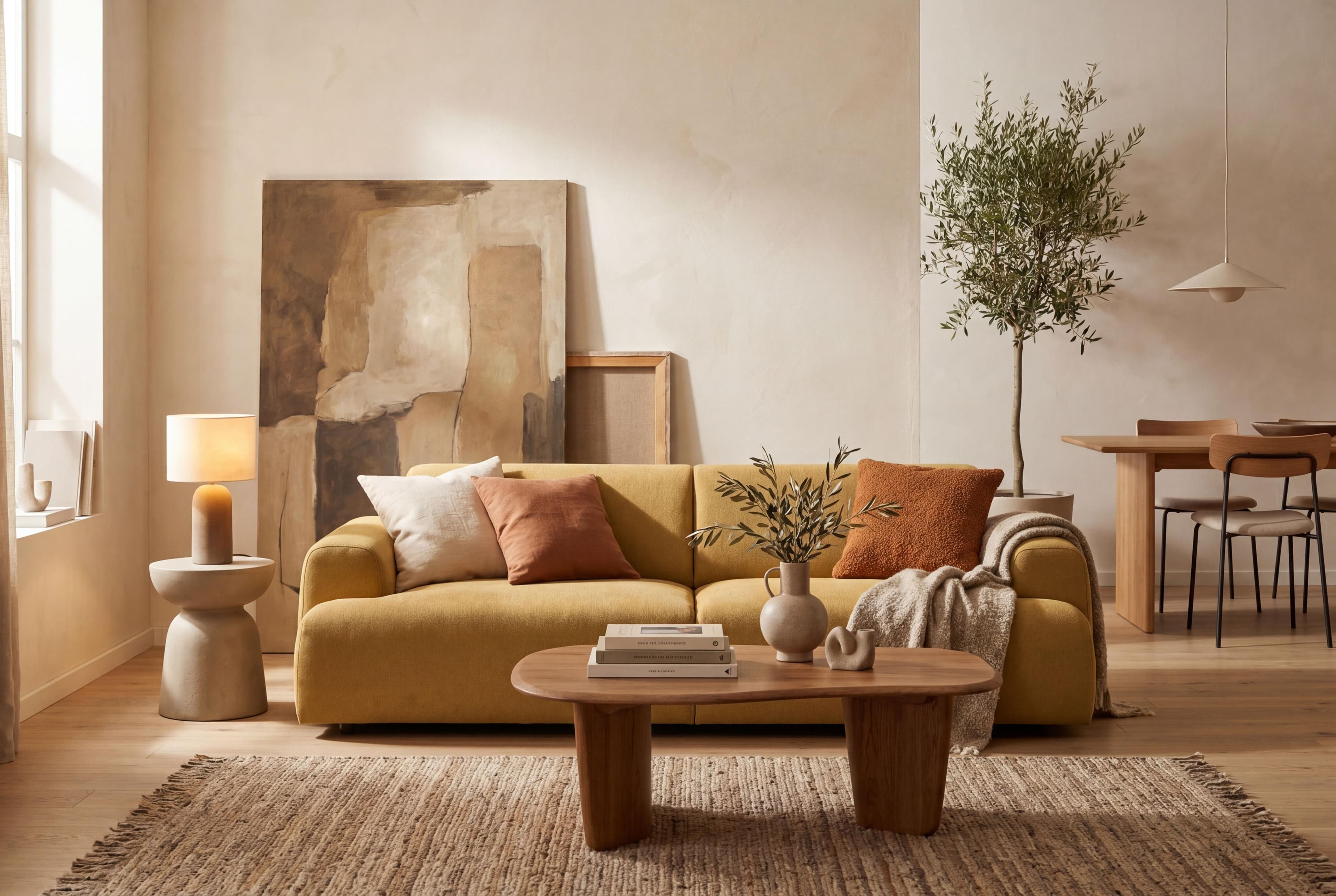 HOME AFFAIRE Sofa Linkka 2,5-Sitzer Gelb Chenille