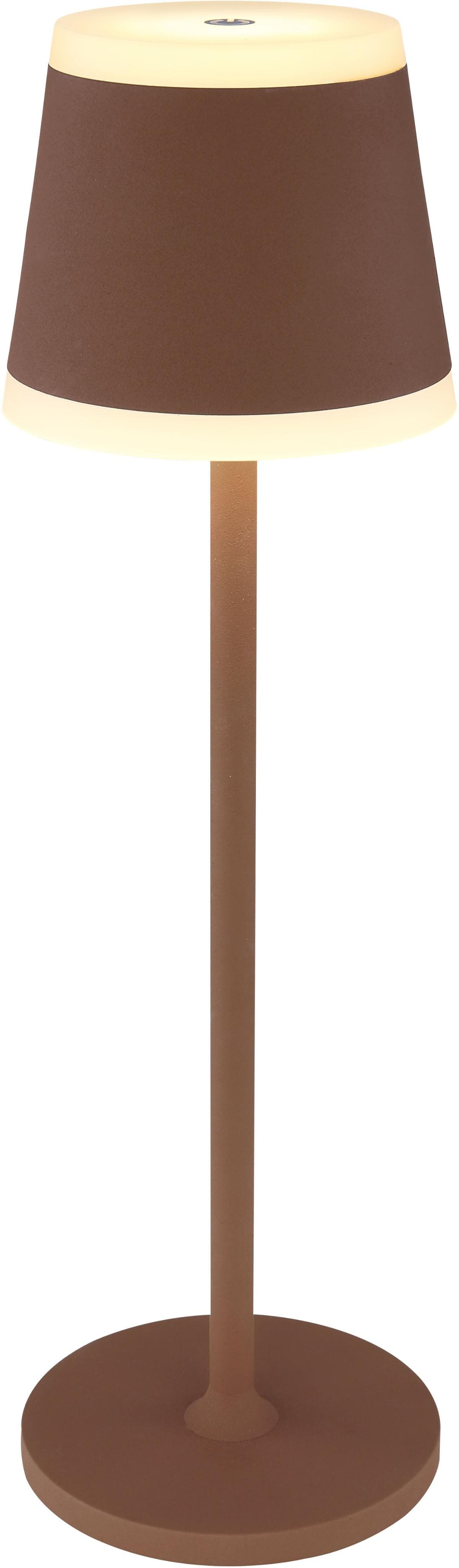 GLOBO LIGHTING LED Tischleuchte RIDLEY Rostfarben Touchdimmer
