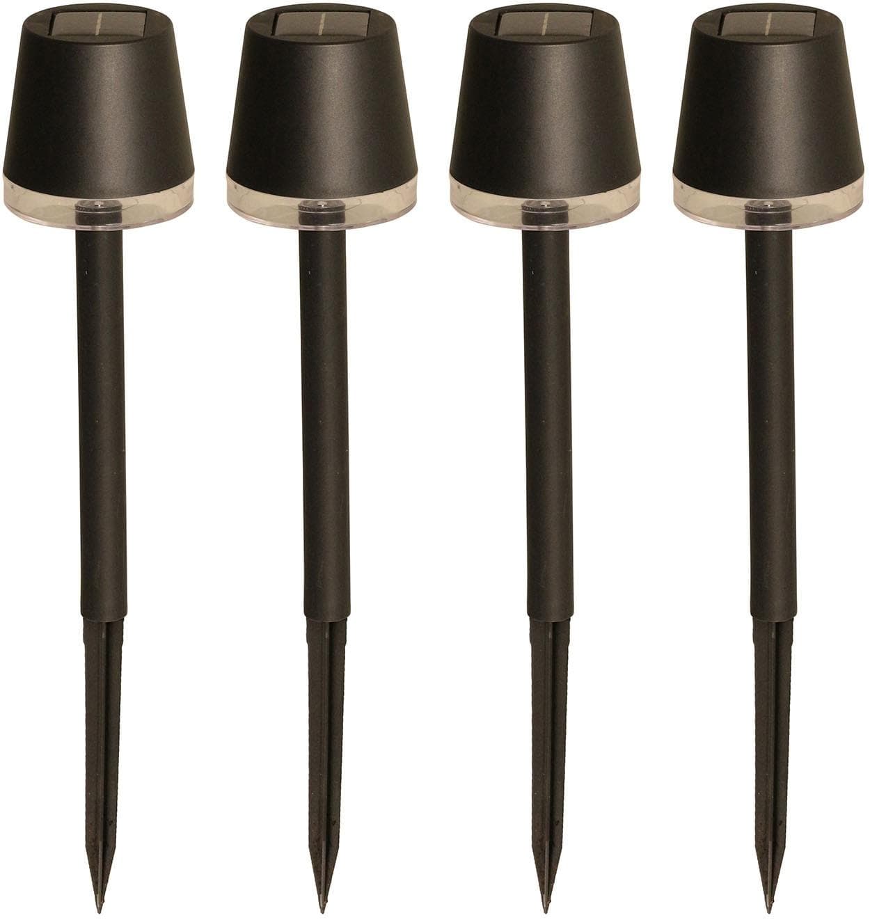 LUXFORM Solar-Gartenlampe Cala d'Or 4 Stück Schwarz