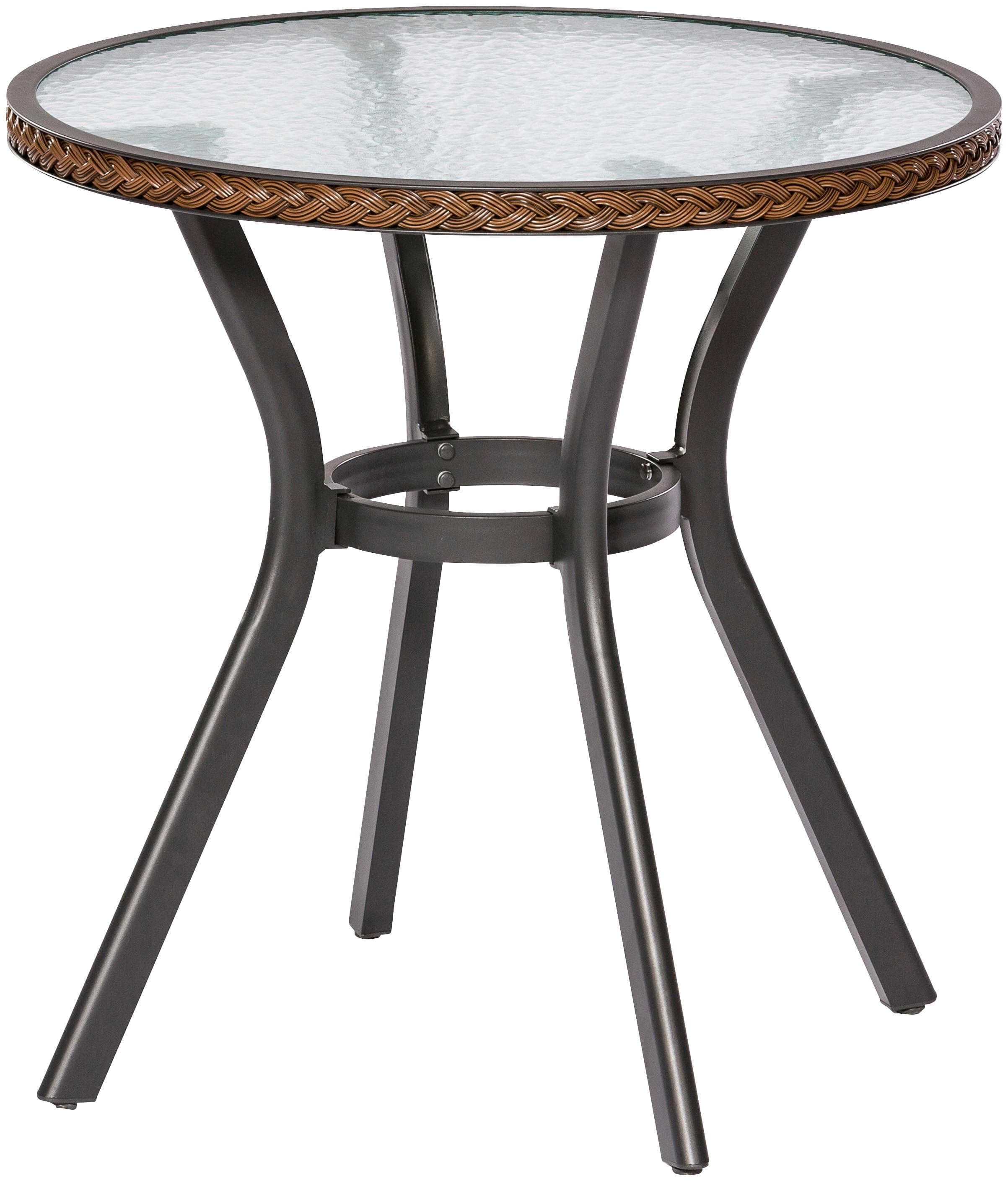 MERXX Gartentisch Ravenna Grau Braun Aluminium Glas