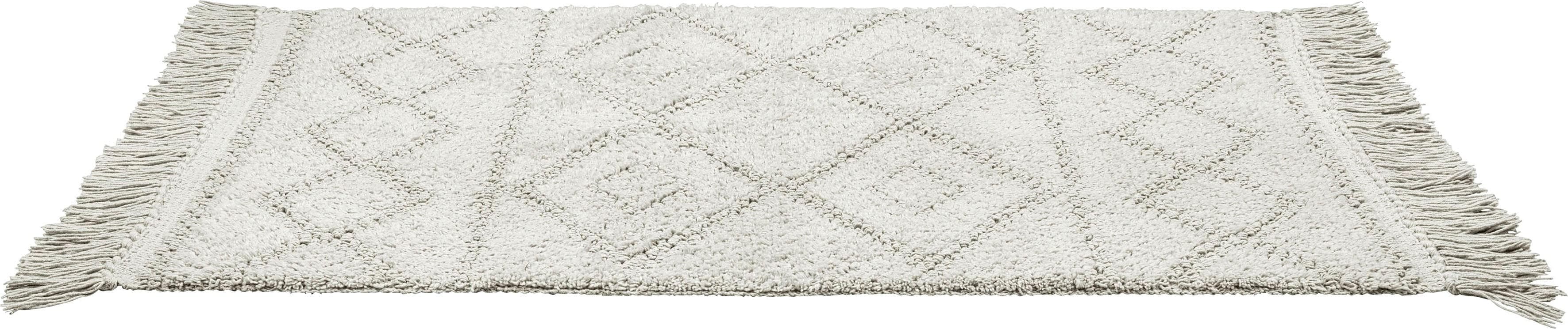 WENKO Badematte Urla Grau Bio-Baumwolle 60x90 cm