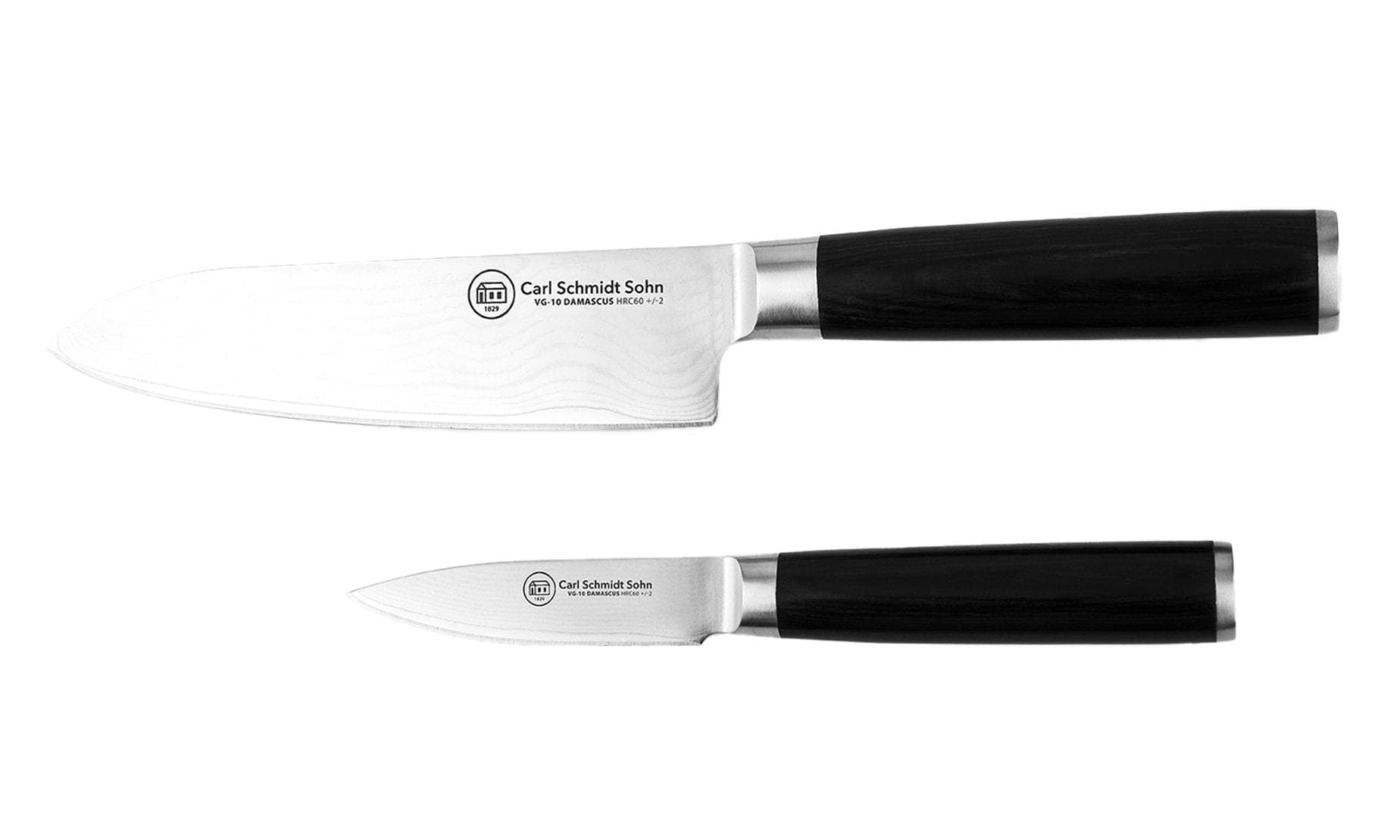Carl Schmidt Sohn Messer-Set KONSTANZ 2-teilig Damaststahl Schwarz