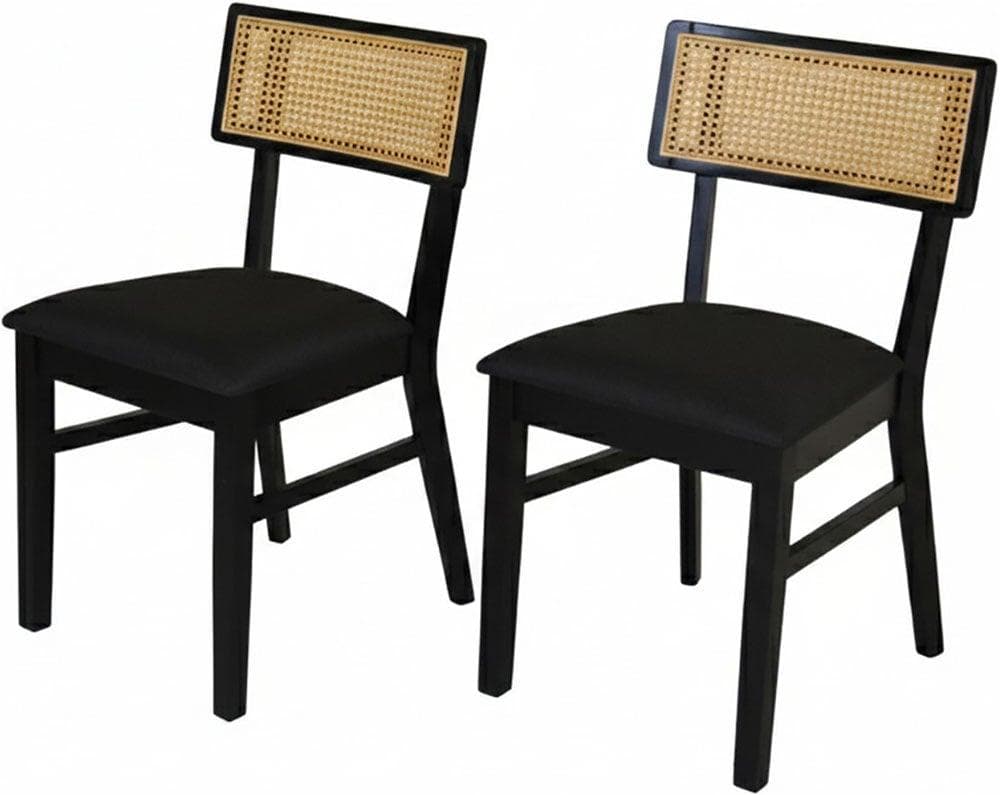 JAHNKE Esszimmerstuhl VIENNA SIT DUO 2er Set Schwarz Massivholz