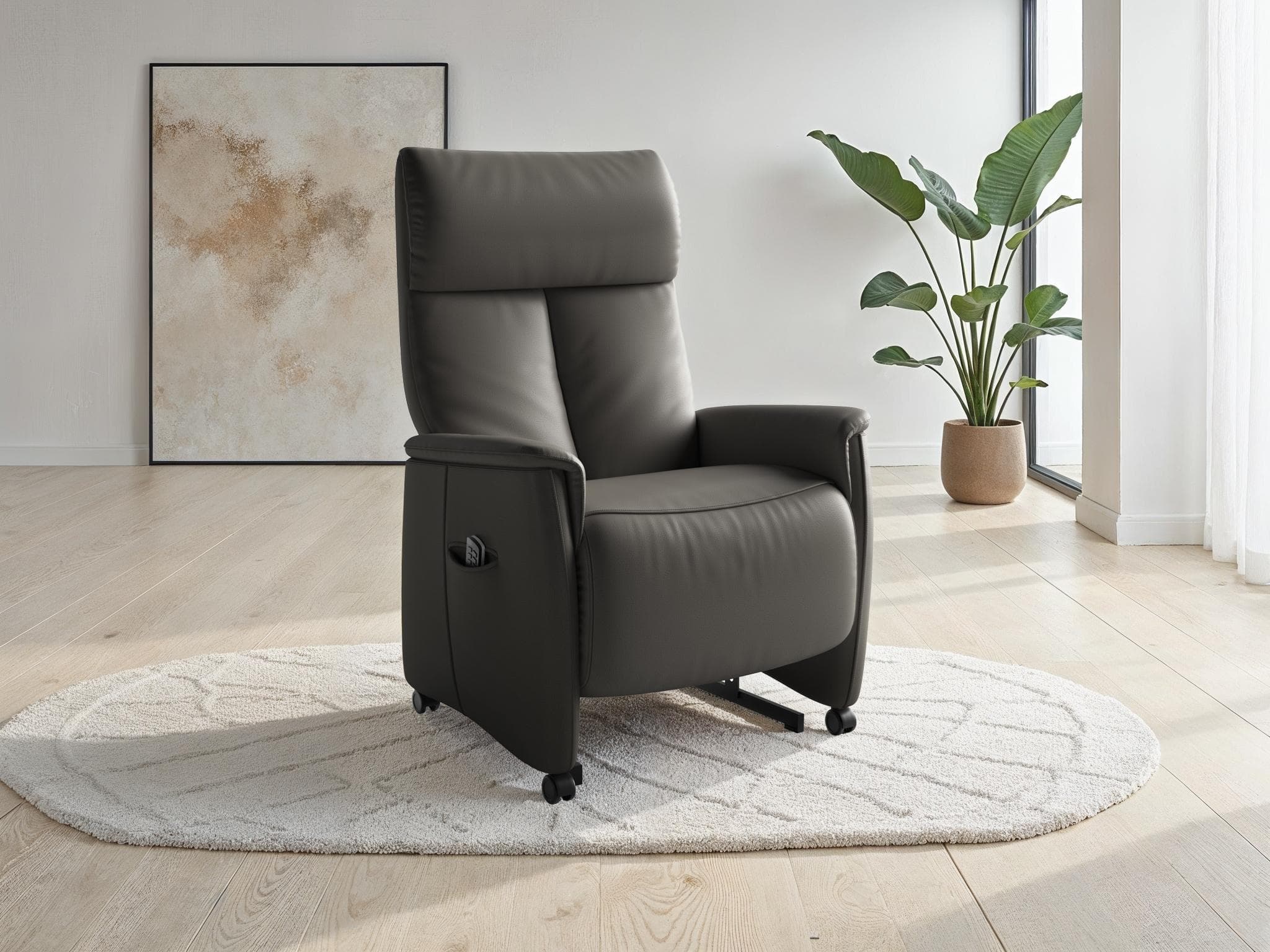 SIT & MORE TV-Sessel Cremona Comfort Plus Anthrazit Elektrisch Verstellbar