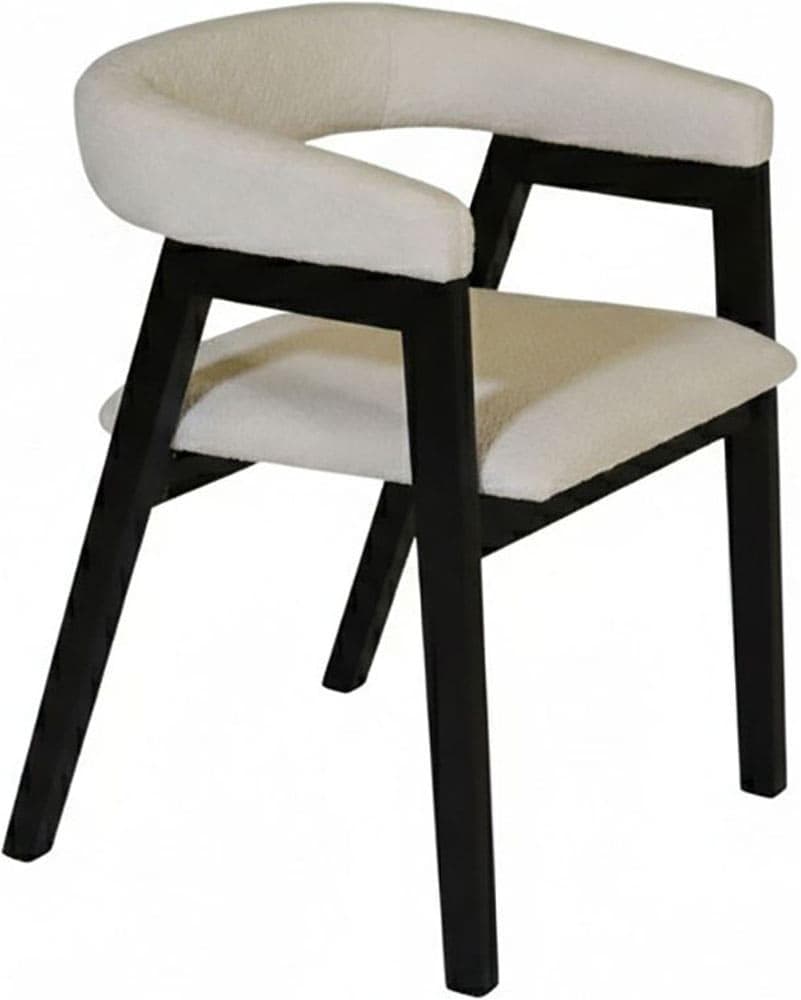 Jahnke Armlehnstuhl BOW SIT DUO 2er Set Schwarz Off-White Massivholz
